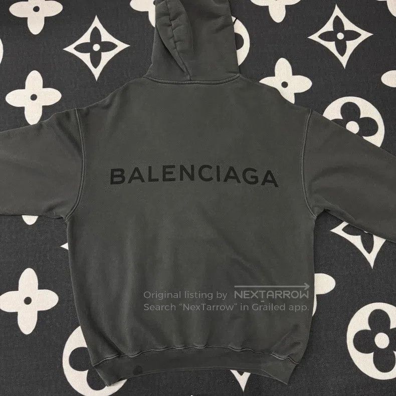 Balenciaga Balenciaga Washed Distressed Black Hoodie Size US S / EU 44-46 / 1 - 3 Thumbnail