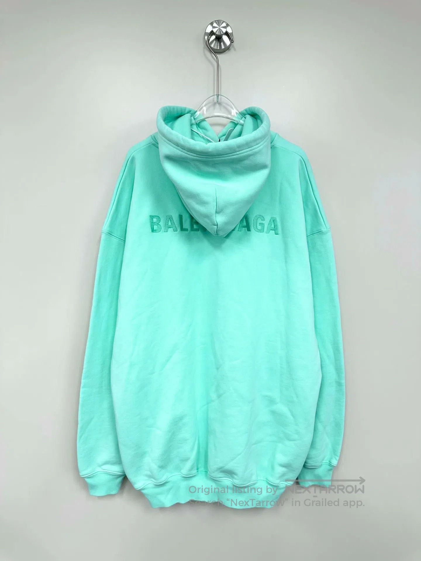 Balenciaga Balenciaga Mint Green Embroidered Letter Logo Sweatshirt| Size US S / EU 44-46 / 1 - 2 Thumbnail