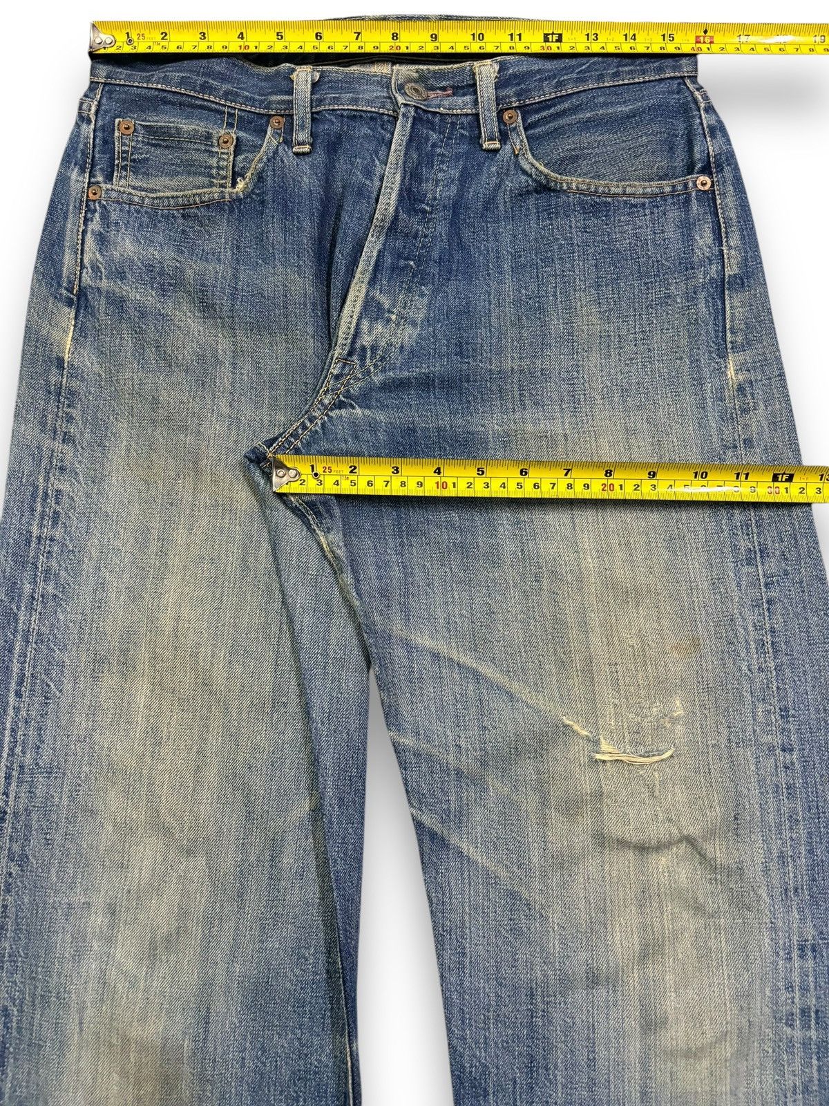BARNS OUTFITTERS Vintage 90s Barns Japan Selvedge Mud Wash Loose Fit Jeans Size US 32 / EU 48 - 18 Thumbnail