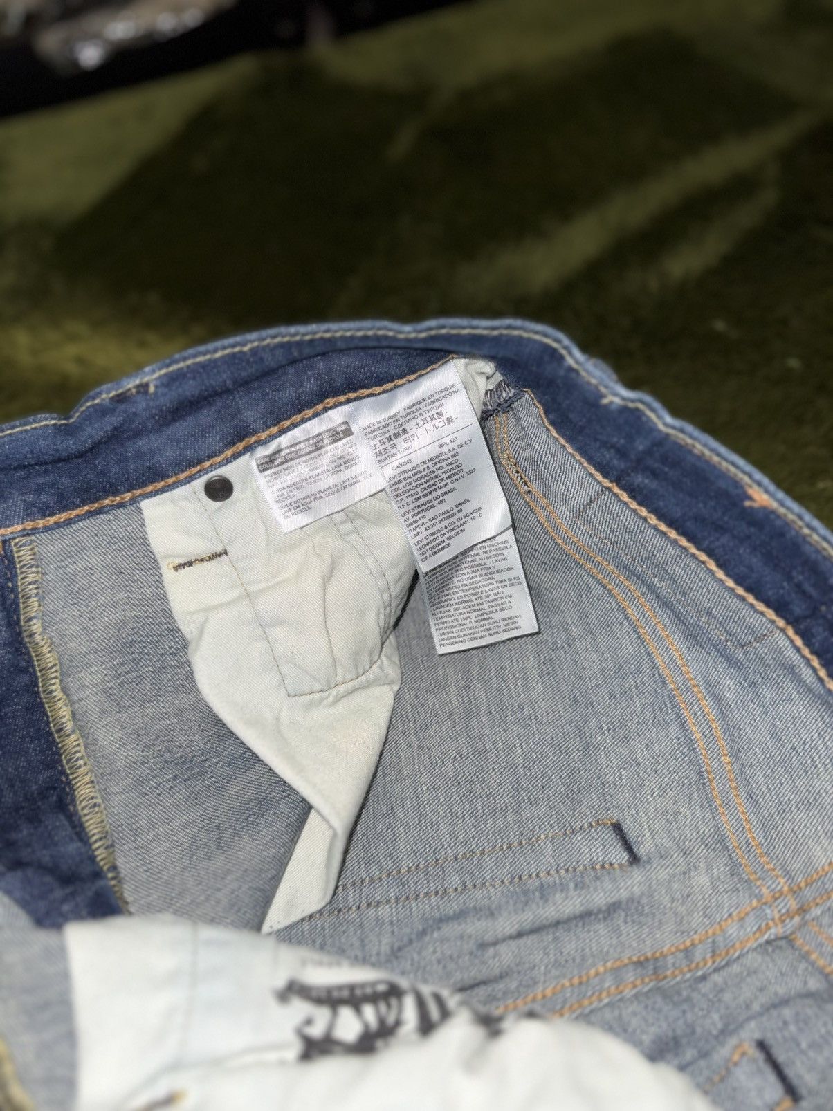 Levi's [W30/L32] Levis 512 Leather label washed denim pants Size US 30 / EU 46 - 4 Thumbnail