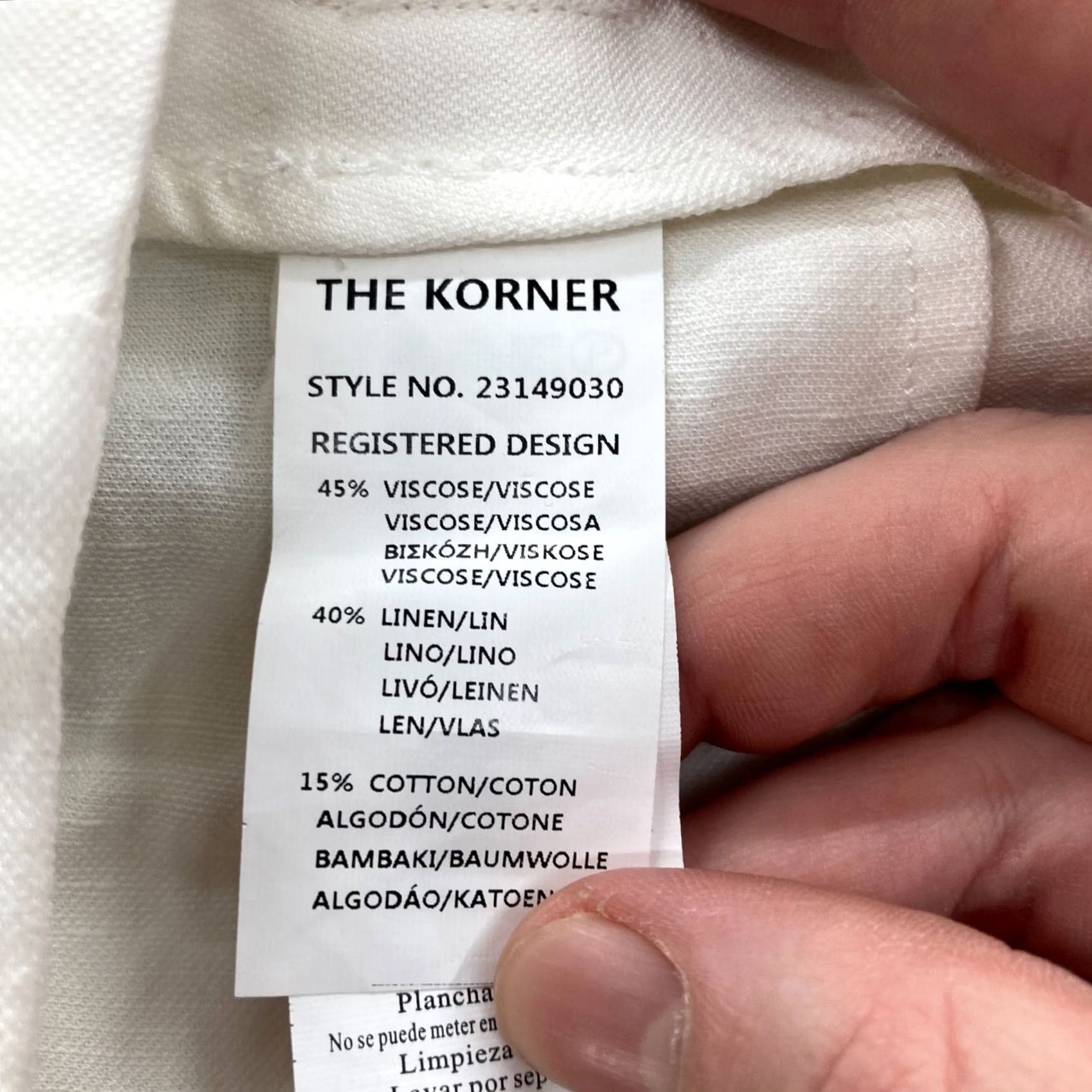 Anthropologie The Korner Linen Pleated Trousers Women's 4 White Relaxed Taper Pants Size 27" / US 4 / IT 40 - 7 Thumbnail