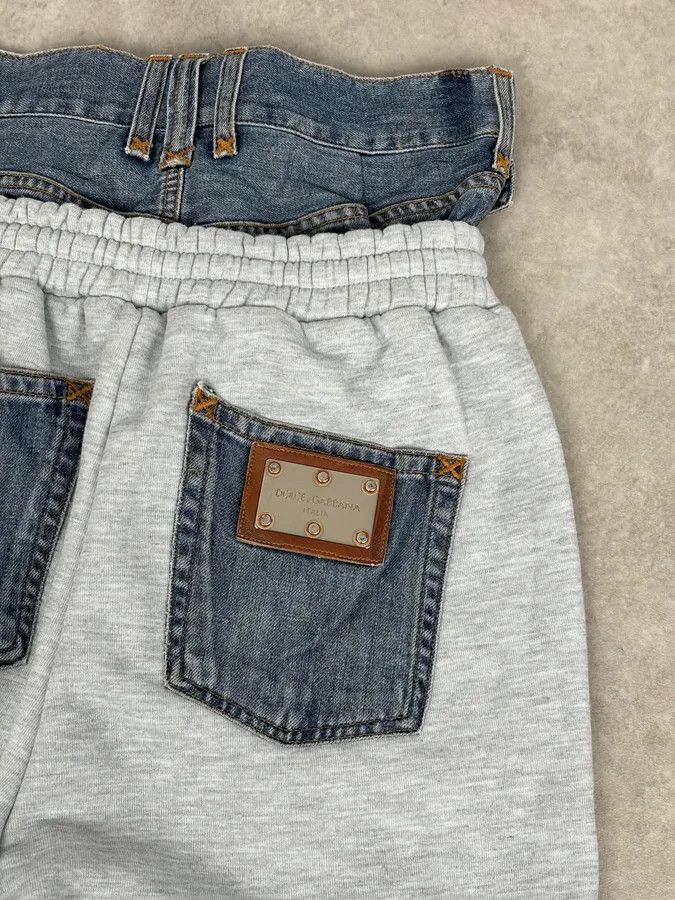 Dolce & Gabbana SS2006 Dolce & Gabbana Beige Denim Hybrid Jogger Pants Size US 32 / EU 48 - 9 Thumbnail
