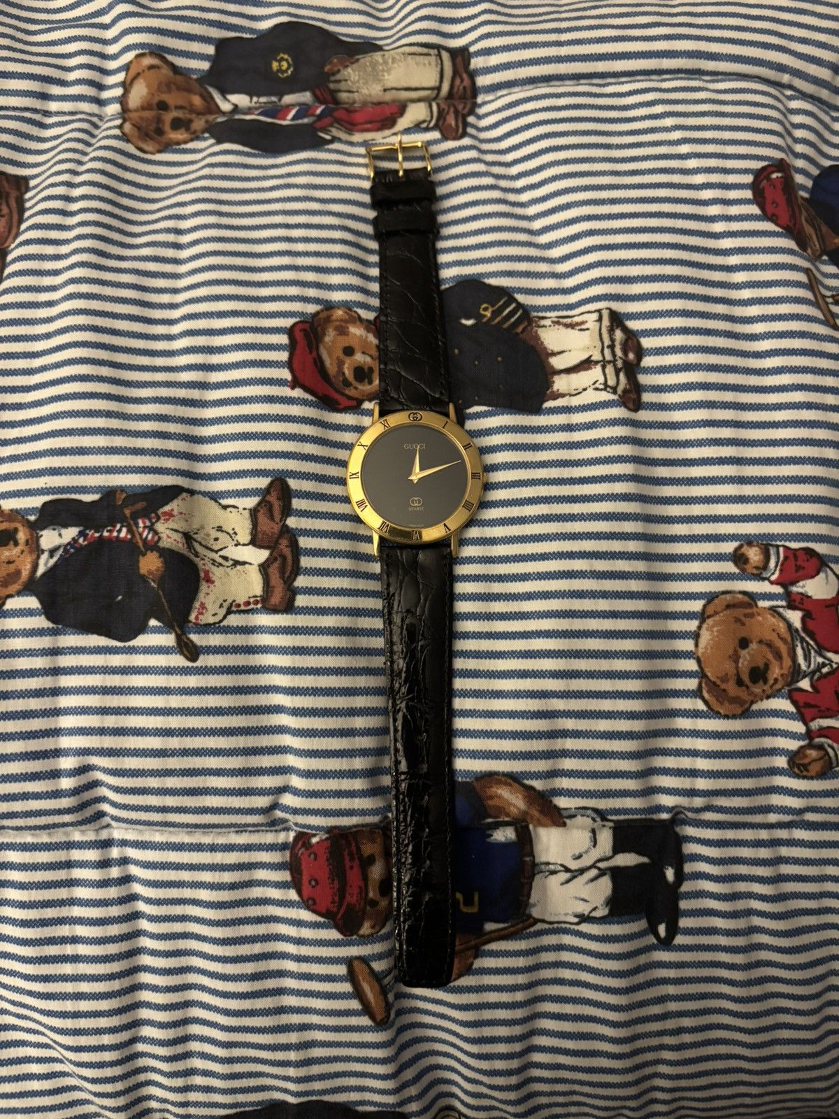 Gucci Black/Gold 3001M Watch Size ONE SIZE - 1 Thumbnail
