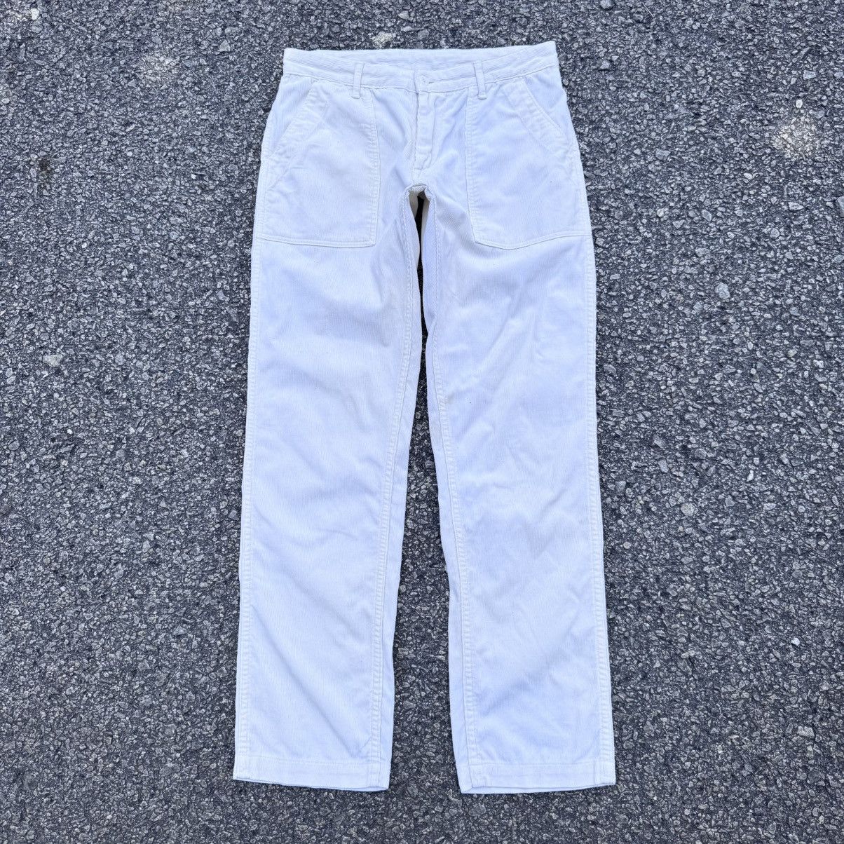 Danton Vintage Danton White Corduroy Fatigue Pants Size US 29 - 3 Thumbnail