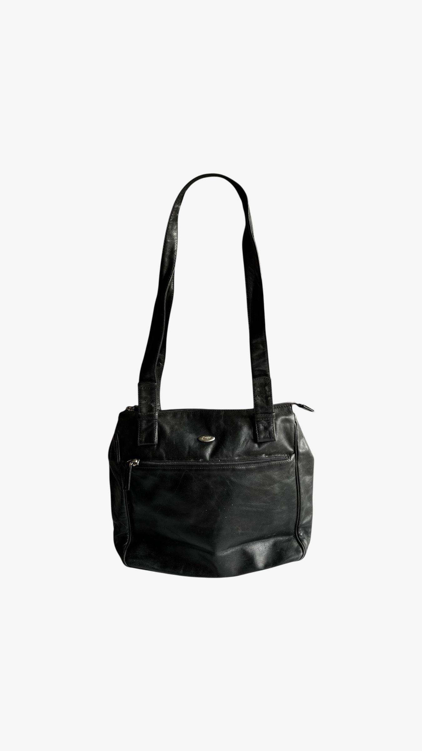 Other Vintage 80s Enny Black Leather Shoulder Bag Size ONE SIZE - 1 Thumbnail