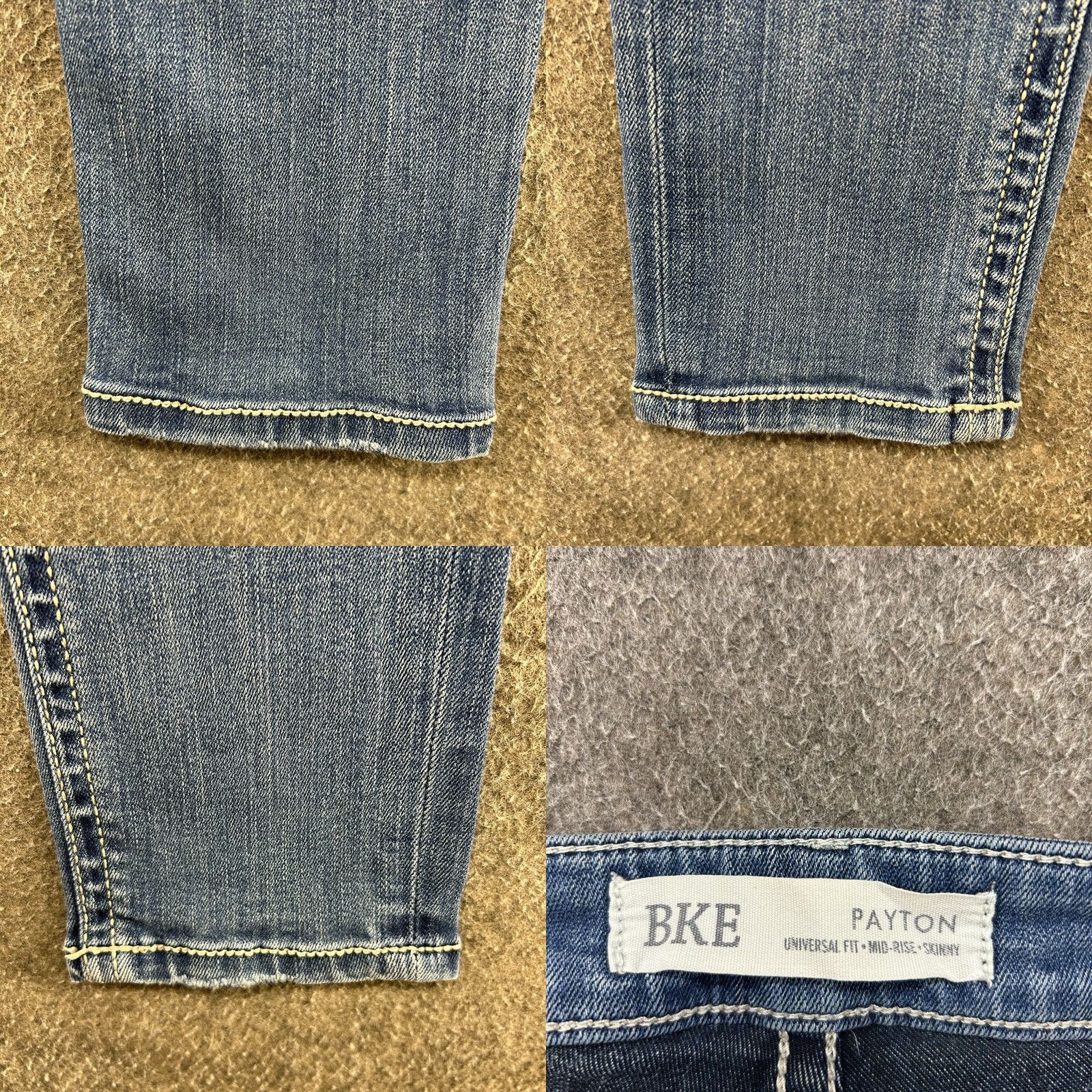 Vintage BKE Payton Jeans Women 27x31.5 Blue Skinny Mid Rise Regular Denim 5-Pocket Distressed Logo Buckle Bke Jeans Size 27" / US 4 / IT 40 - 8 Thumbnail