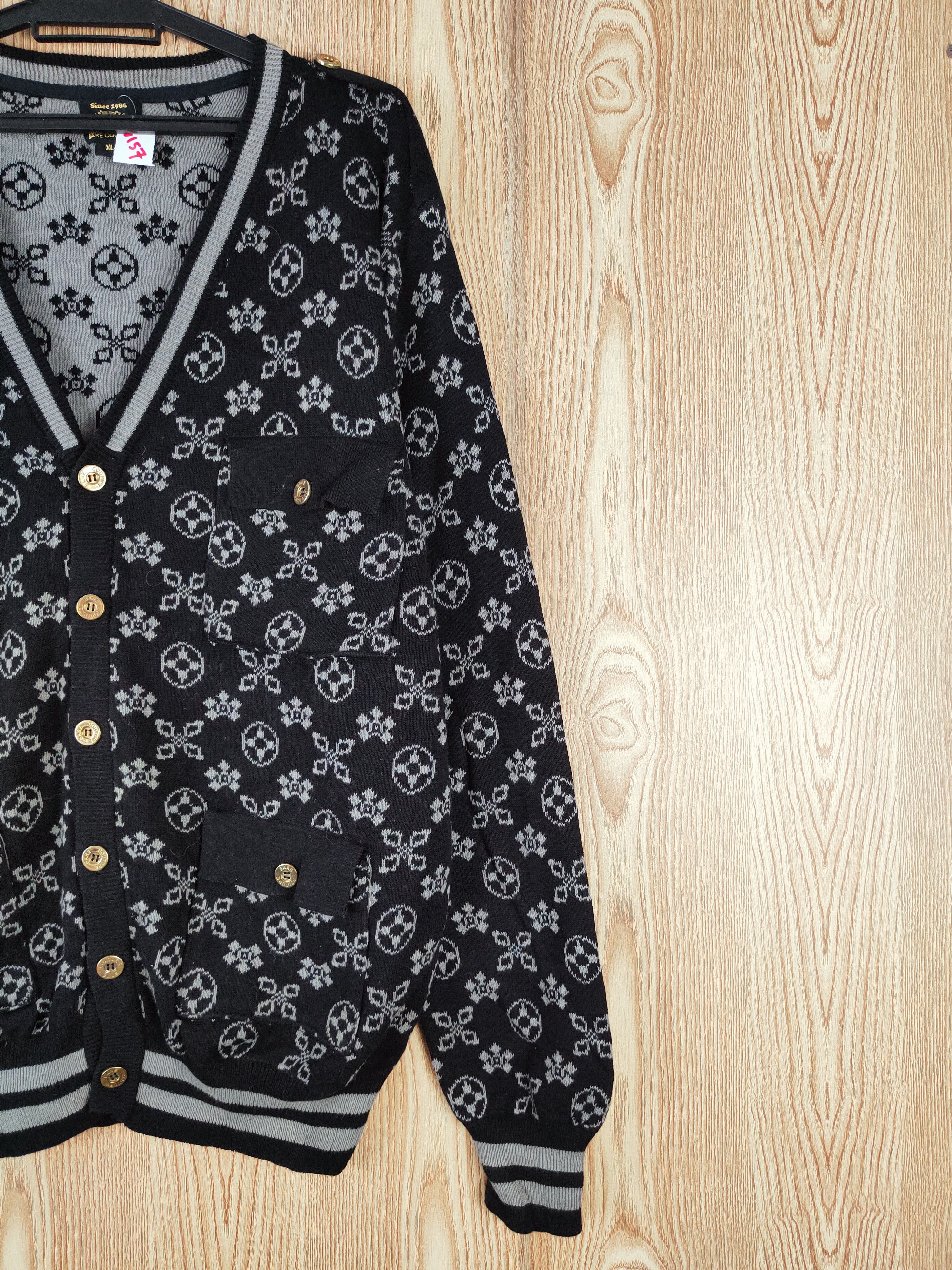 Japanese Brand Bare Couture Black Knitwear Cardigan #W157 Size US XL / EU 56 / 4 - 5 Thumbnail