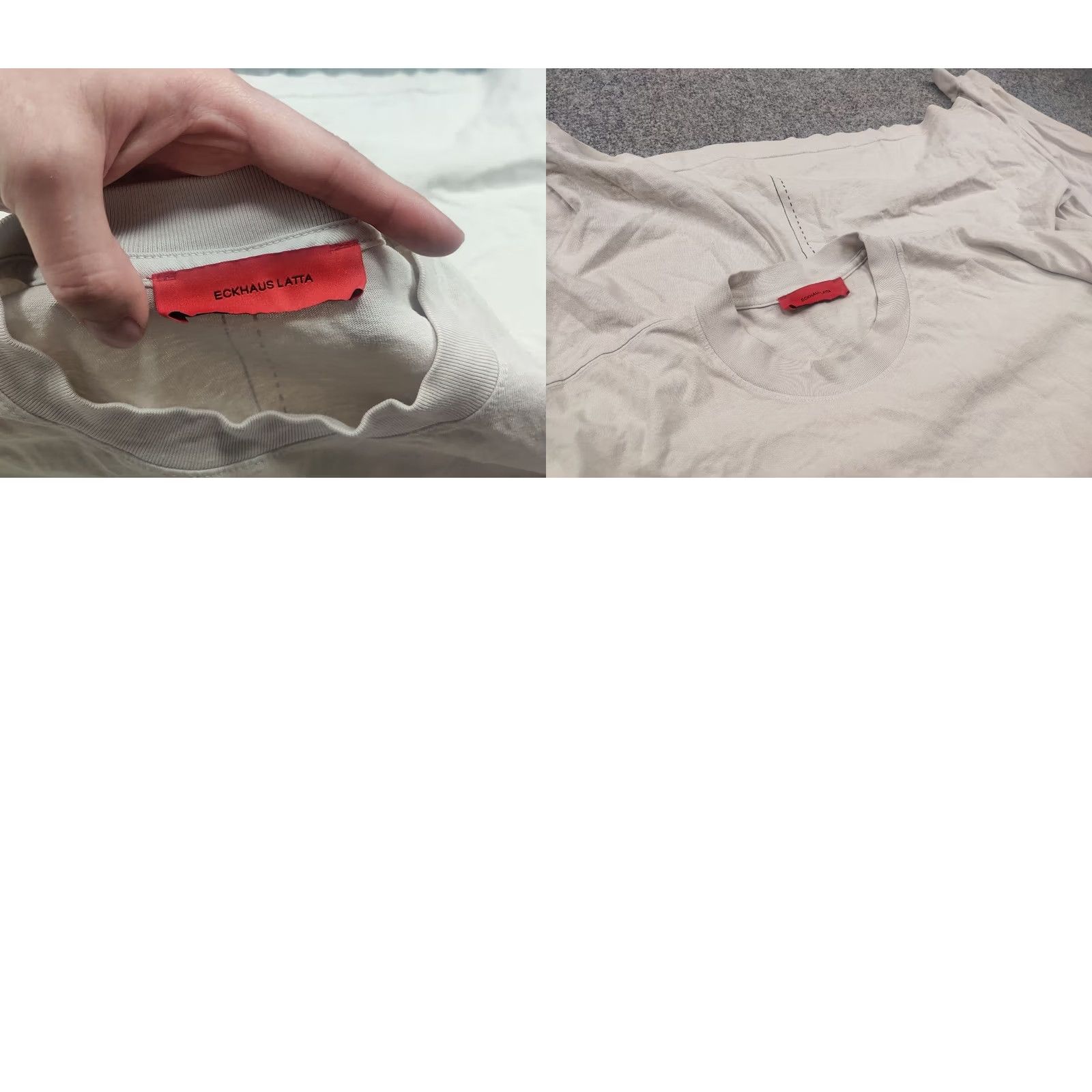 Eckhaus Latta Eckhaus Latta x Tinder Logo Design Beige Jersey Long sleeve Shirt Tee Available Size US L / EU 52-54 / 3 - 10 Thumbnail