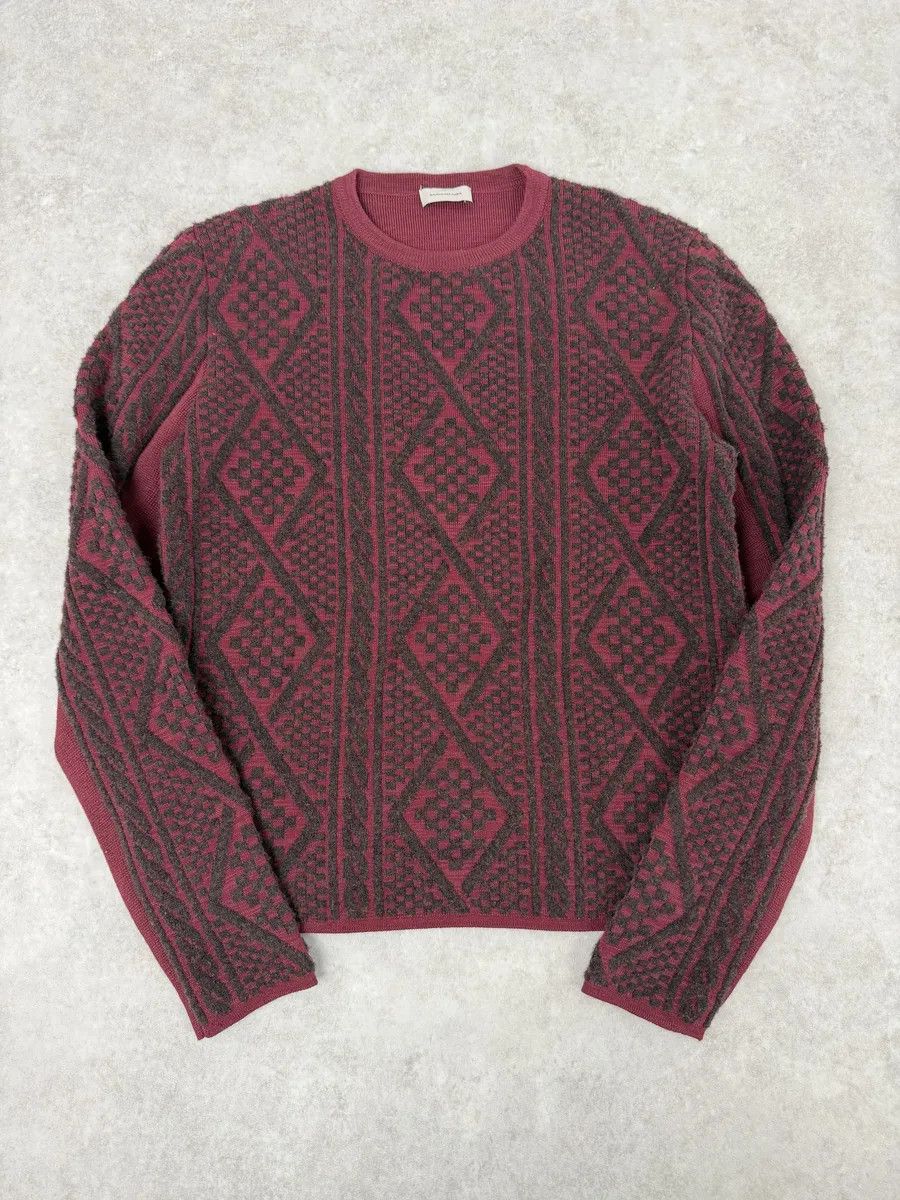 Balenciaga Balenciaga Red Two Tone Sweater Size US XS / EU 42 / 0 - 2 Thumbnail