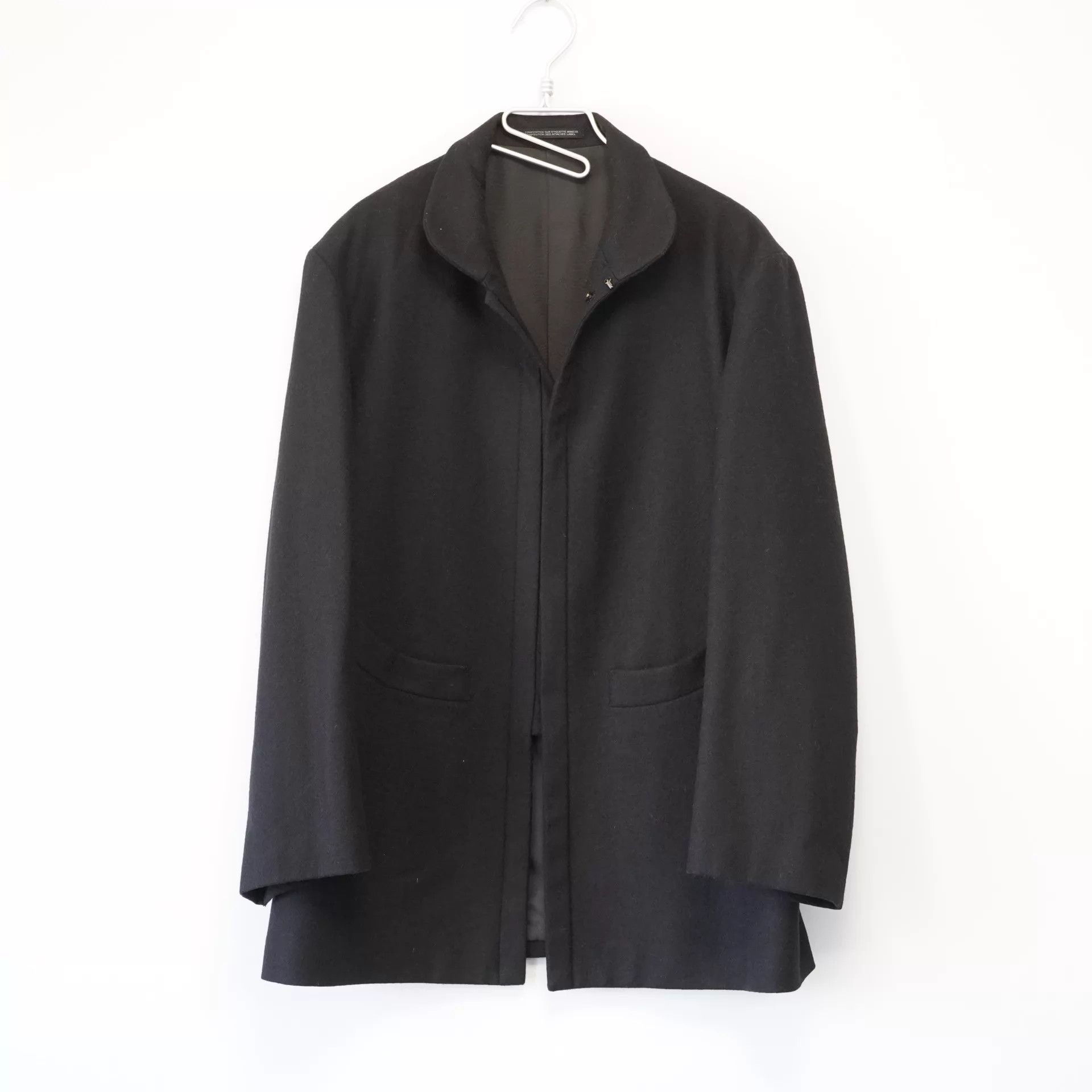 Yohji Yamamoto Yohji Yamamoto 00AW Press-Stud Stand Collar Wool Jacket Size US L / EU 52-54 / 3 - 2 Thumbnail