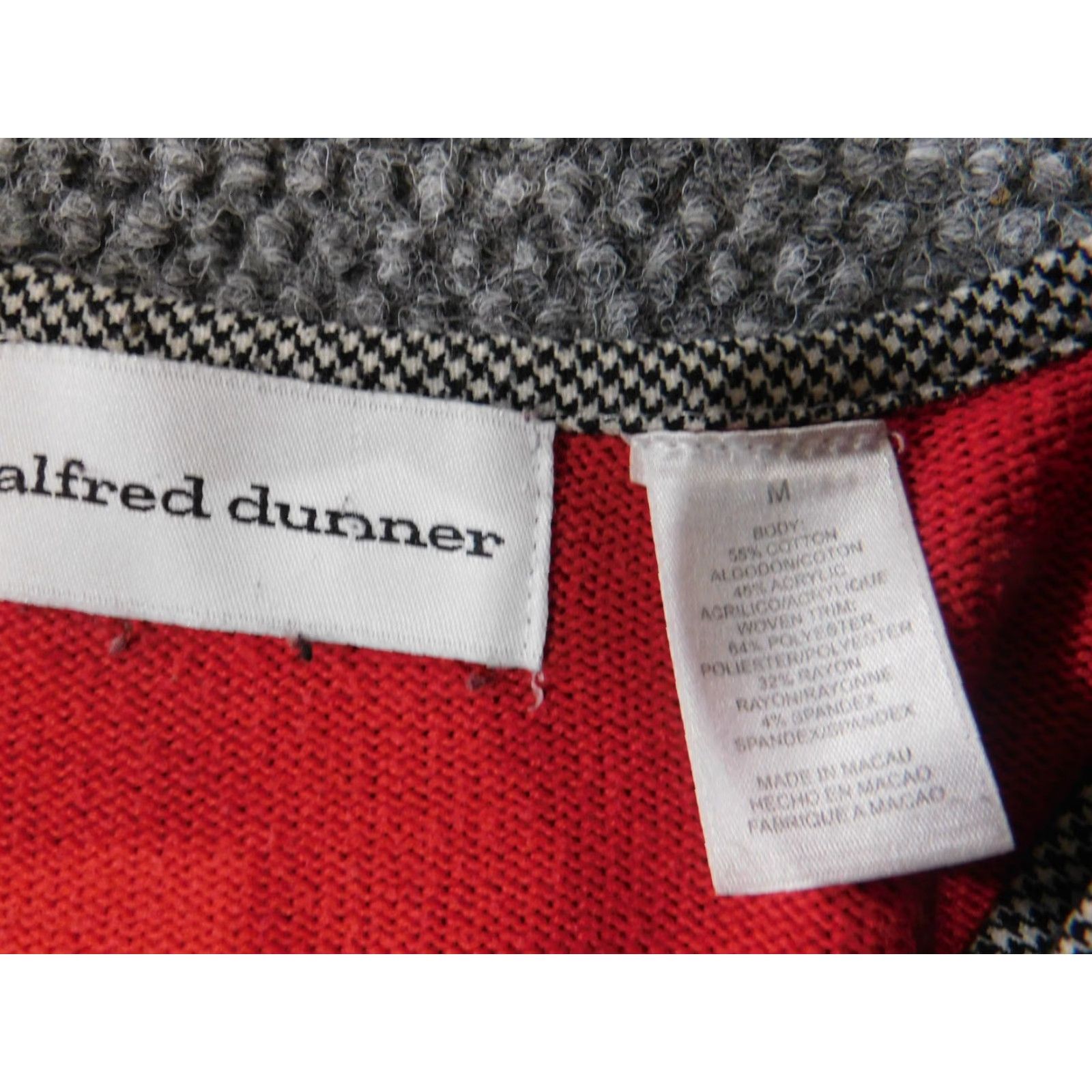 Vintage Alfred Dunner Sweater Raglan Sleeve Medium Red Knit Cotton Acrylic Spandex Size M / US 6-8 / IT 42-44 - 5 Thumbnail