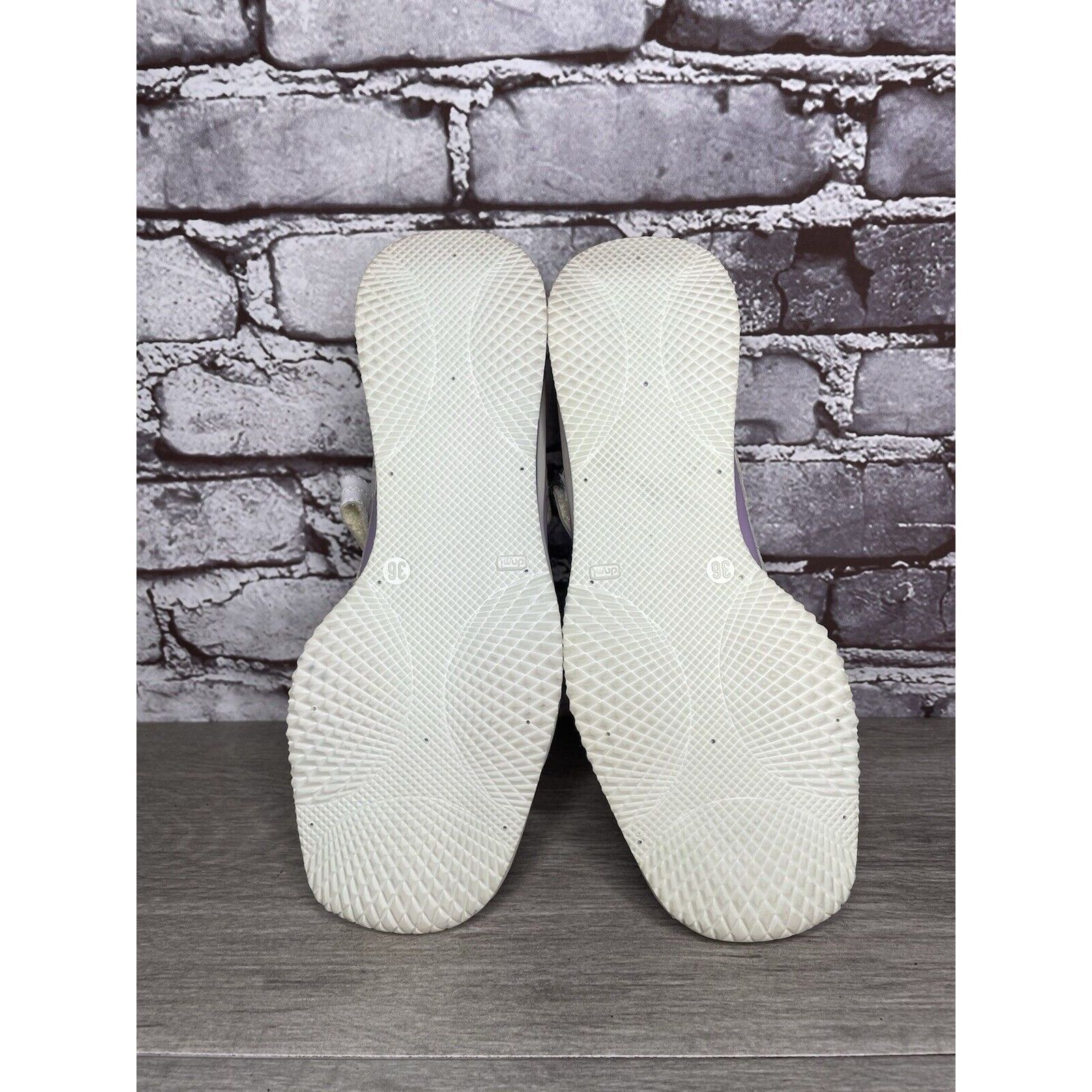 Other Halogen Purple Leather White MaryJane Strap Wedge Comfort Sh Size US 6 / IT 36 - 13 Thumbnail