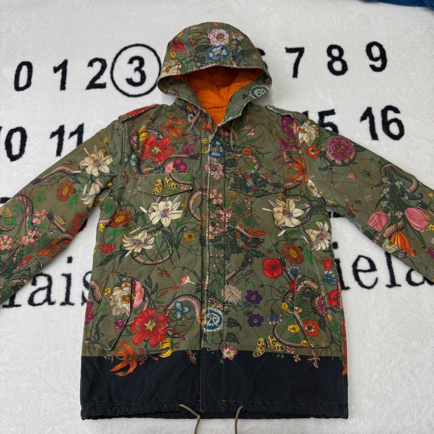 Gucci Gucci Military Green Floral Coat Size US M / EU 48-50 / 2 - 1 Thumbnail