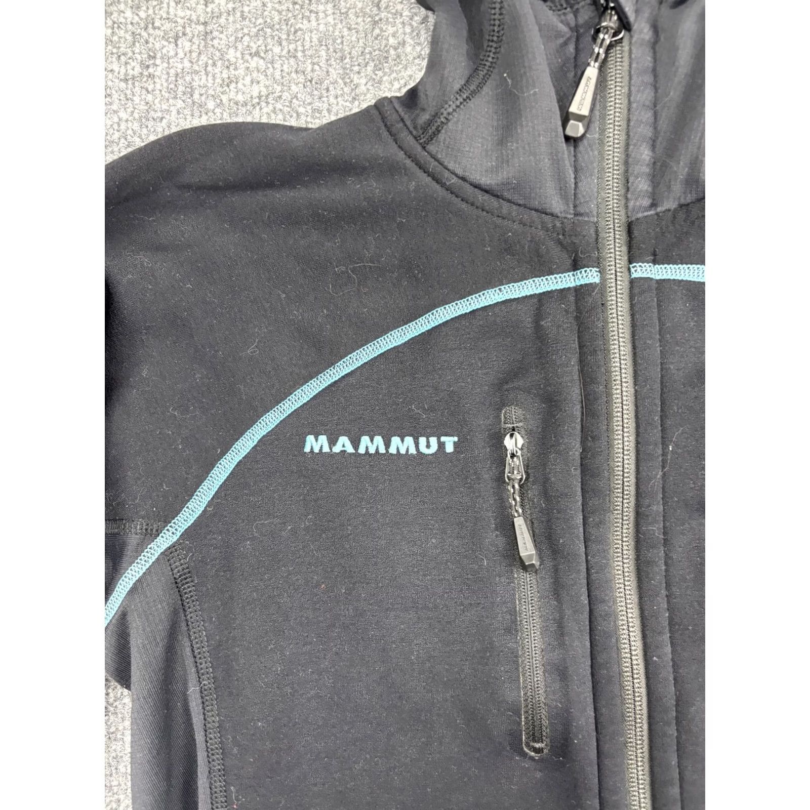 Mammut Mammut Jacket Womens Medium Black Polartec Hooded Full Zip Lightweight Activewear Layering (No N/A) Size M / US 6-8 / IT 42-44 - 2 Thumbnail