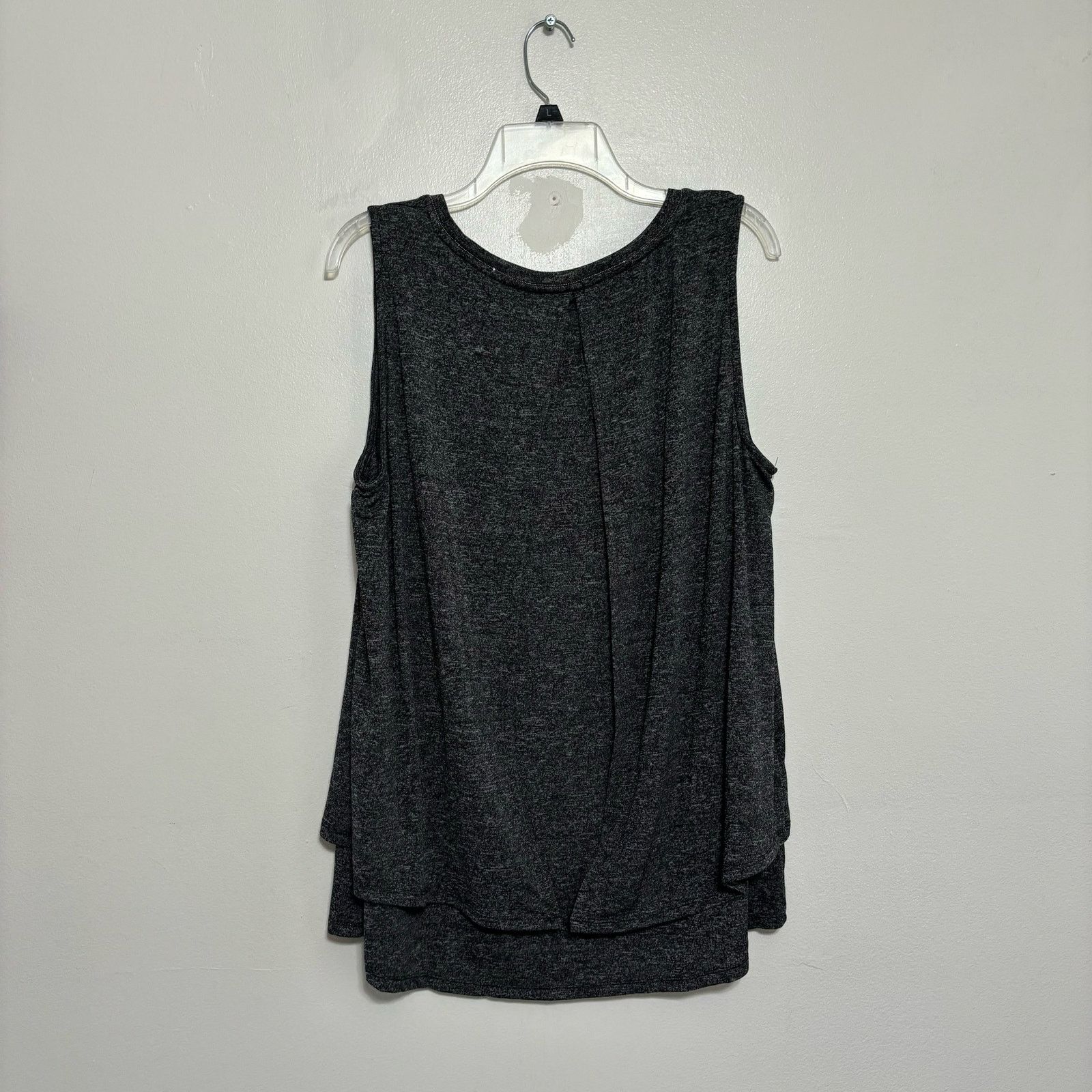 Apt. 9 Apt. 9 Black Marled Sleeveless Shirt Size 0X NWT Size XL / US 12-14 / IT 48-50 - 8 Thumbnail