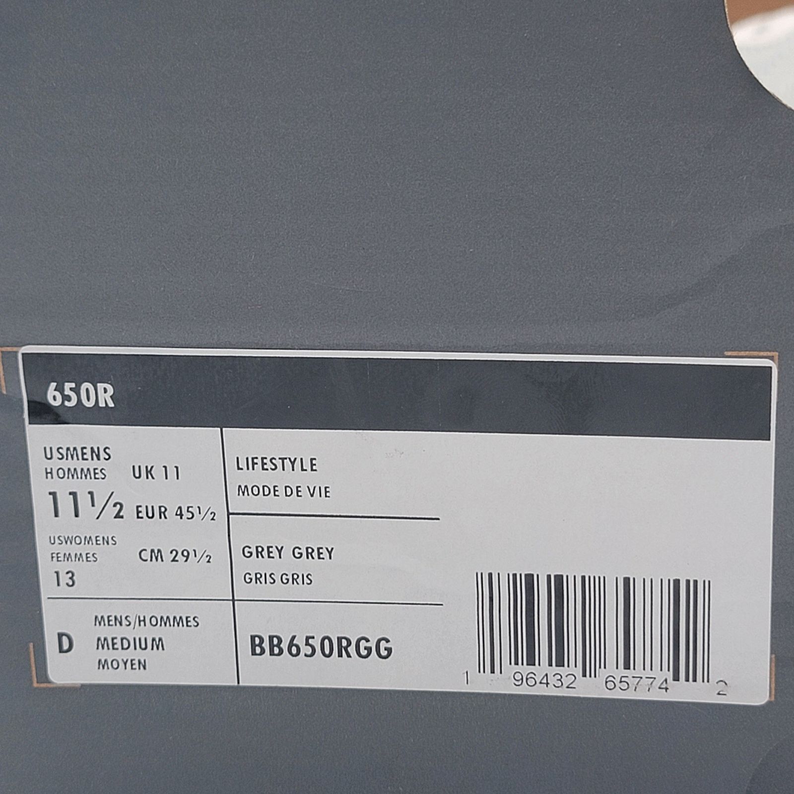 New Balance New Balance Men 650R Lifestyle Aluminum Rain Cloud Sz 11.5 Size US 11.5 / EU 44-45 - 9 Thumbnail