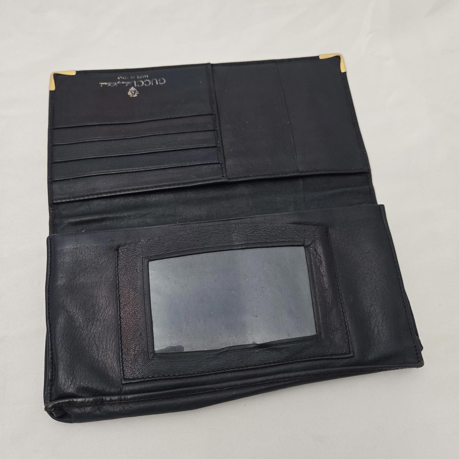 Gucci Vintage Gucci Wallet Long Bifold Blue Leather Size ONE SIZE - 7 Thumbnail
