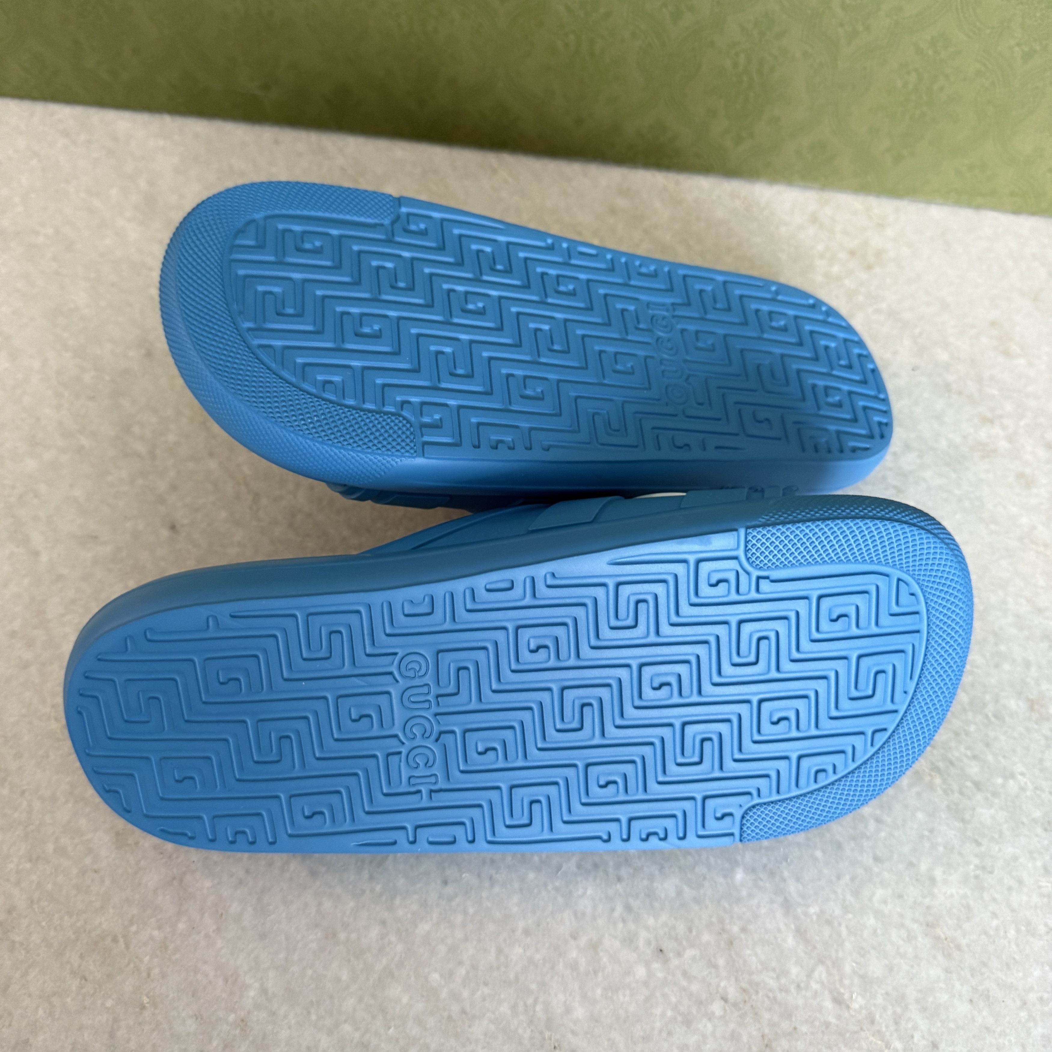 Gucci GUCCI 780296 Blue Rubber Men's GG Sandals, sz Gucci 7 Size US 7.5 / EU 40-41 - 7 Thumbnail