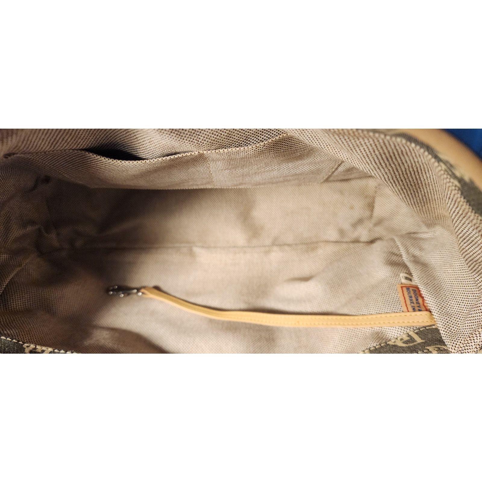 Dooney & Bourke Vintage Dooney & Bourke Monogram Canvas Tote Leather Trim Size ONE SIZE - 3 Thumbnail