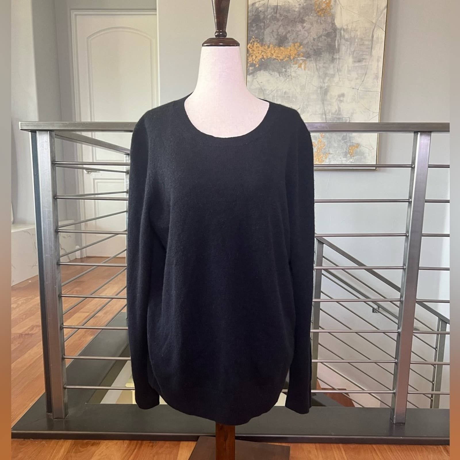 image of Proenza Schouler Eco Cashmere Knit Crewneck Sweater In Black, Women's (Size Small)