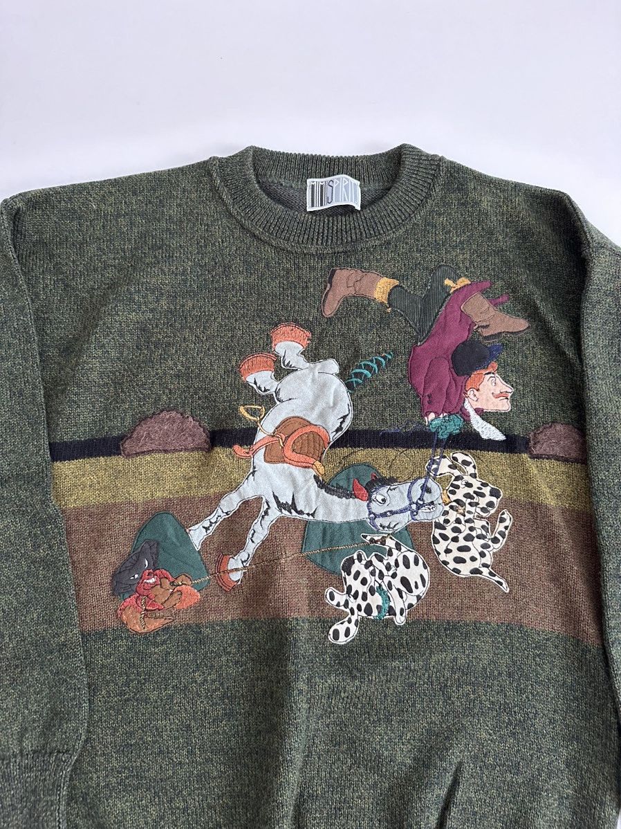 Designer Mimispirit Knit Wool Lana Jumper Sweater Applique Size US L / EU 52-54 / 3 - 2 Thumbnail