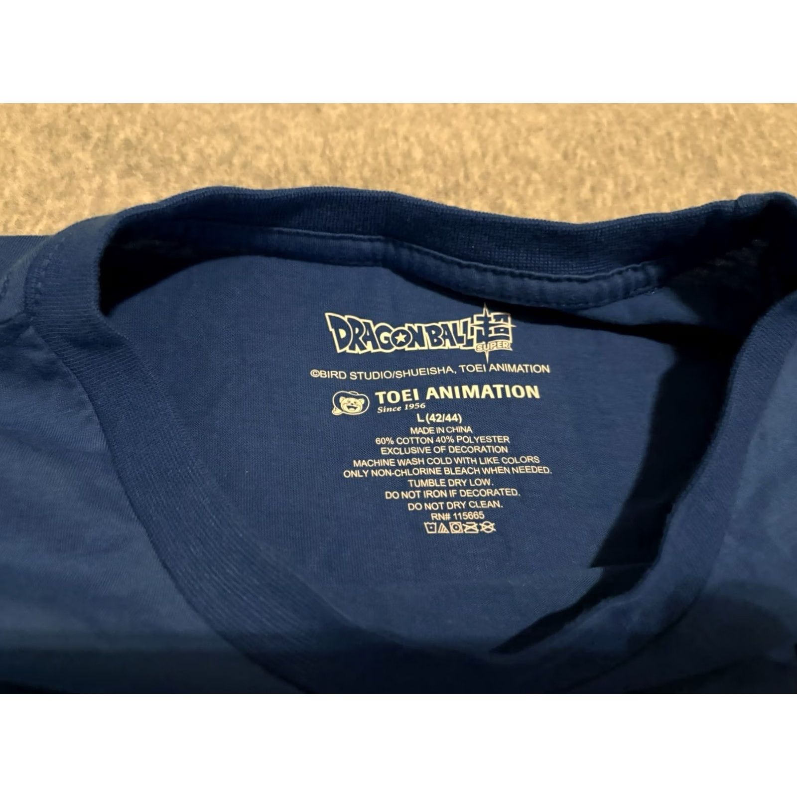 Vintage Dragon Ball Z Dragon Ball Z Super Blue T-Shirt Toei Animation Anime Blue L Men Short Sleeve Crew Neck Graphic Print Shirt Century Size US L / EU 52-54 / 3 - 7 Thumbnail