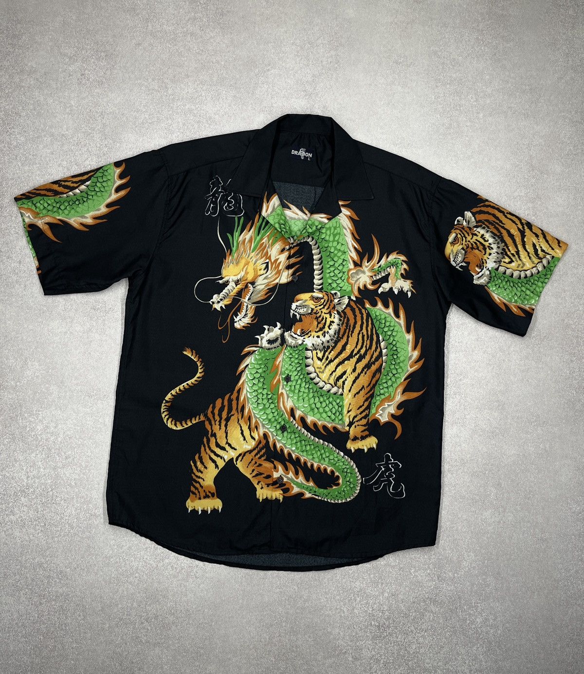 Vintage Vintage Japan Crazy Shirt Double Big Logo Dragon Tiger Black Size US L / EU 52-54 / 3 - 2 Thumbnail