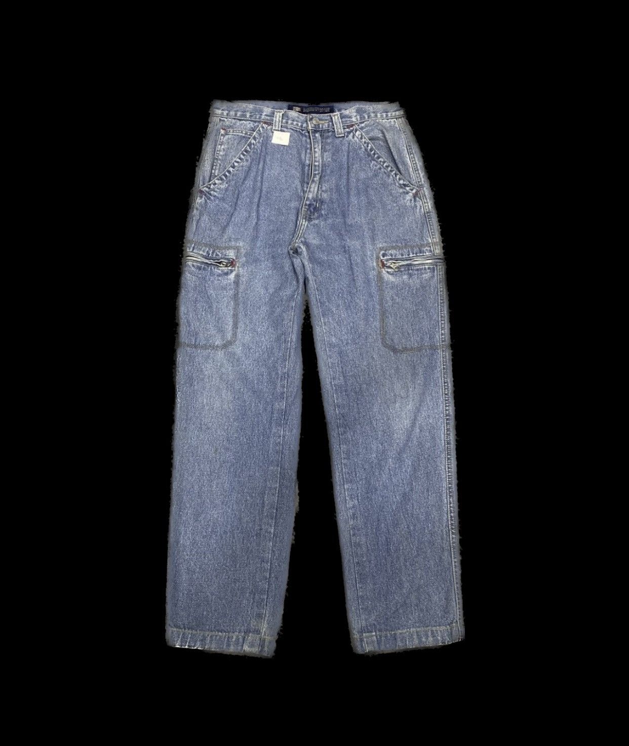 JNCO × Vintage Sick☠️ Faded Glory Cargo Jeans Hip Hop 90s Jnco Style Skate Size US 31 - 1 Thumbnail