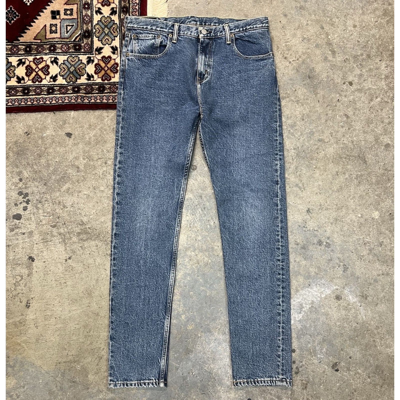 Levi's Levi's 512 Slim Tapered Blue Jeans Medium Wash 33x32 SAMPLE Size US 33 - 2 Thumbnail