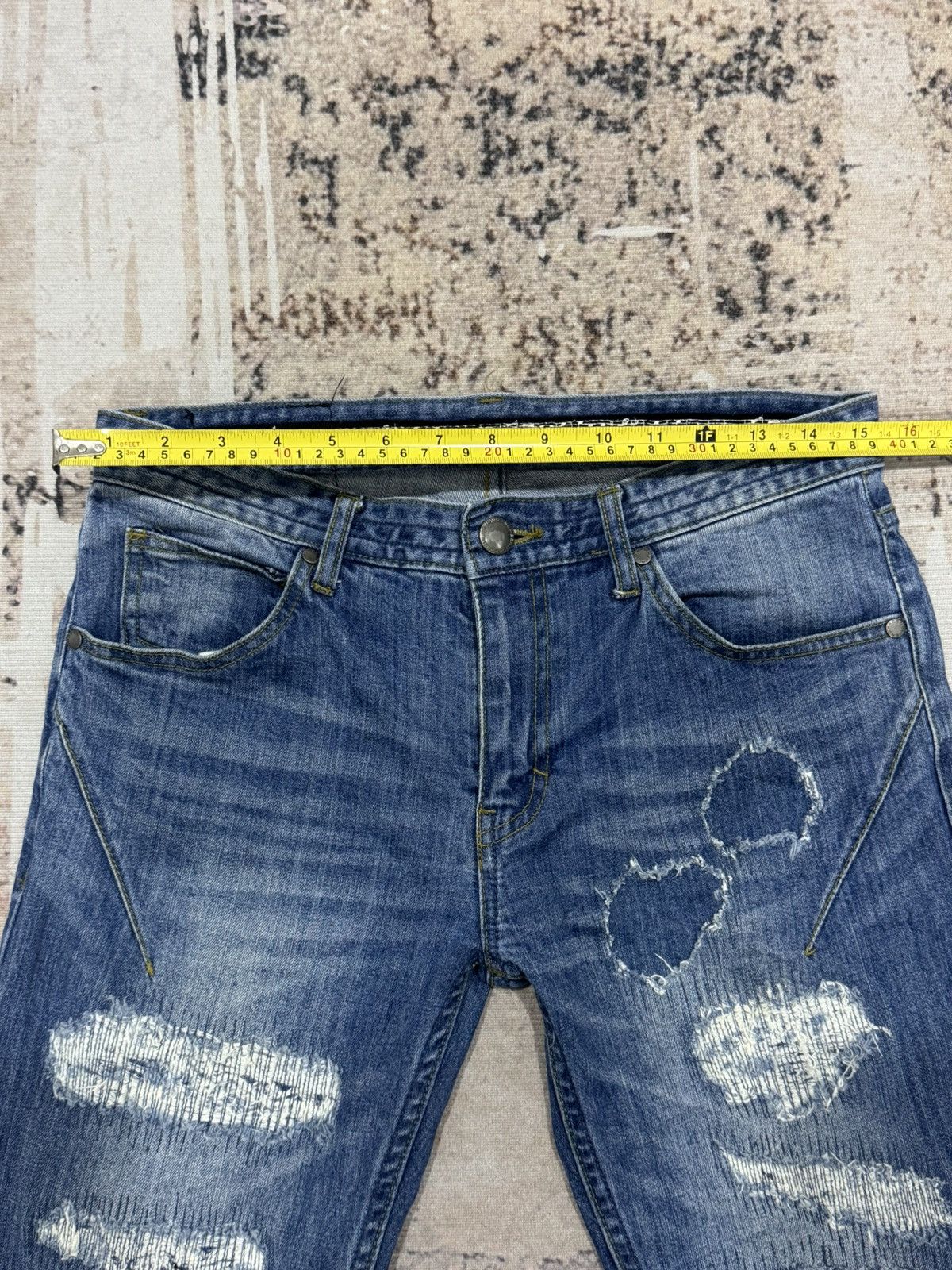 Japanese Brand NumberNine X Nano universe distress denim jeans Size US 30 / EU 46 - 8 Thumbnail