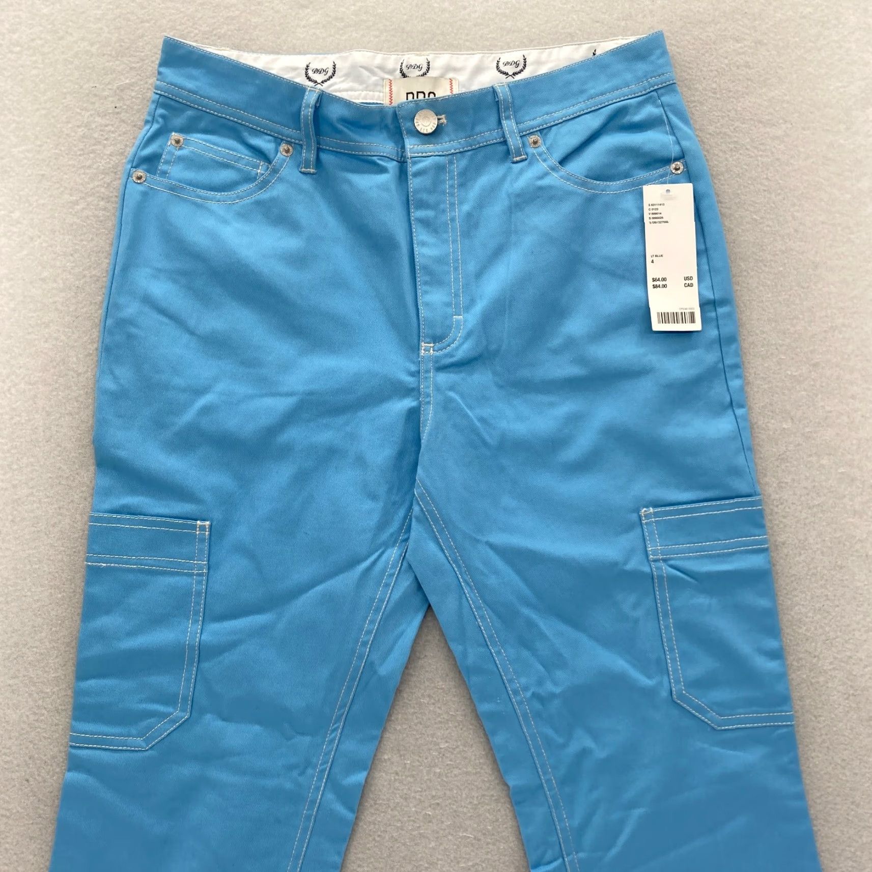 Bdg BDG Urban Outfitters Flared Leg Cargo Pants Women 4 Blue Stretch Ankle Grunge Jeans & Pants Size 27" / US 4 / IT 40 - 2 Thumbnail