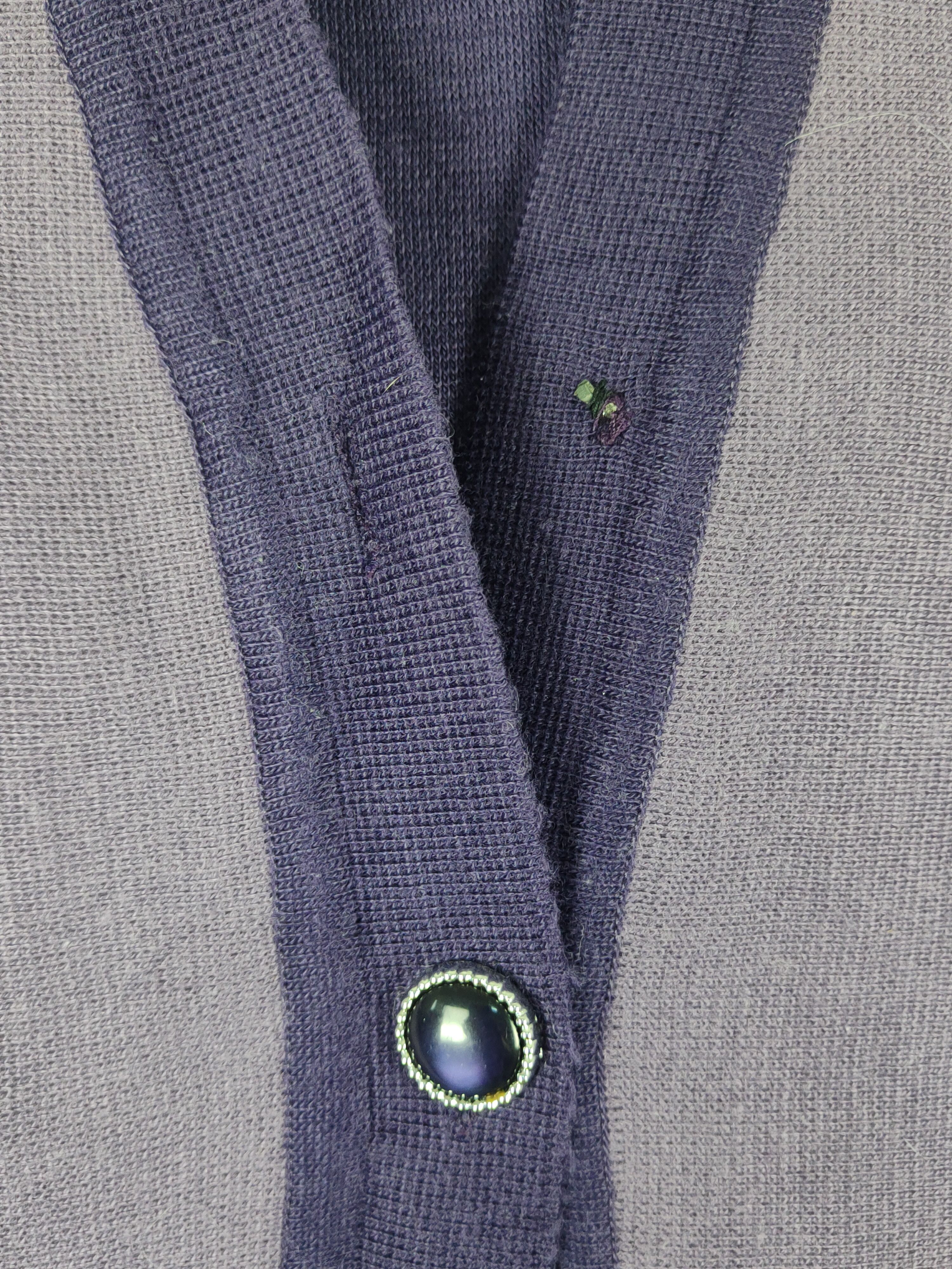 Homespun Knitwear Hgsa-bun Purple vintage Knitwear Vests #W1519 Size M / US 6-8 / IT 42-44 - 3 Thumbnail