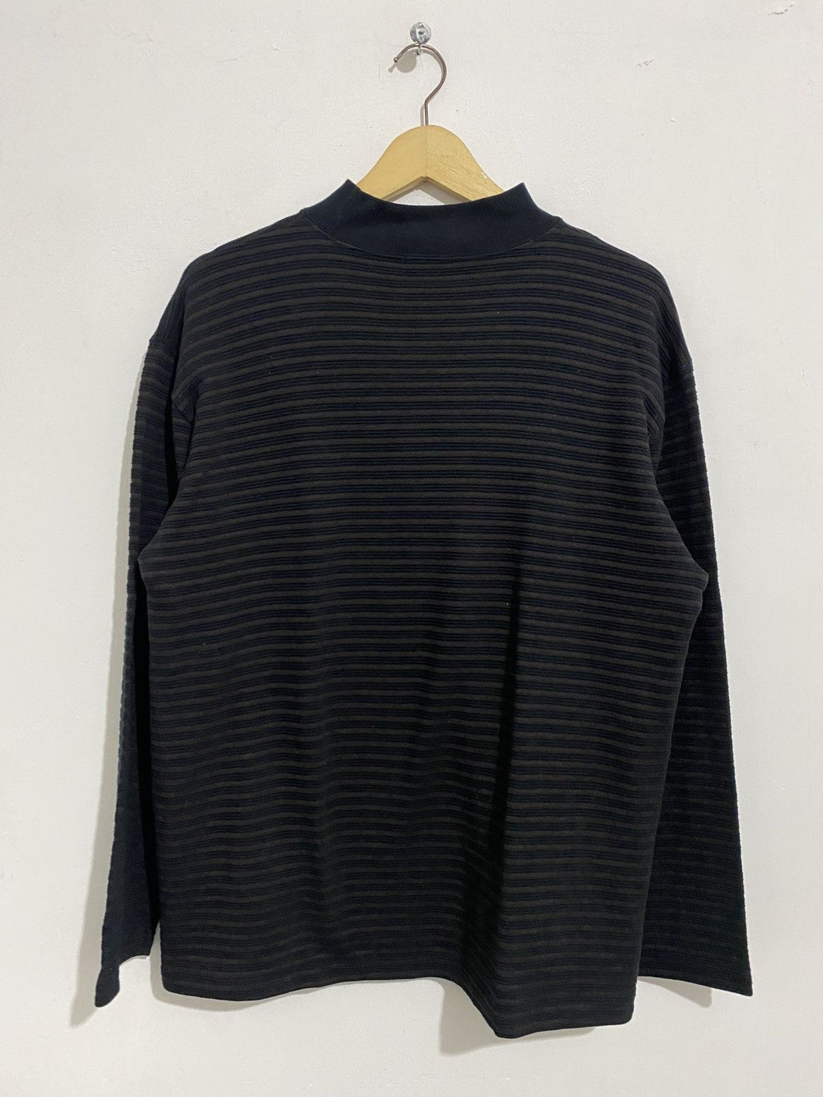Hiroko Koshino Homme 🖤BLACFRIDAY🖤Japanese Hiroko Khishino Stripped Turtleneck Size US L / EU 52-54 / 3 - 4 Thumbnail