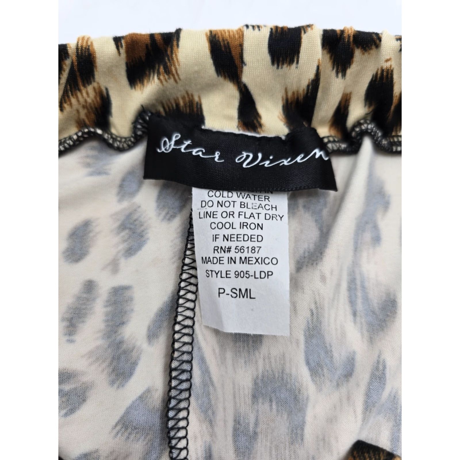 Vintage Star Vixen Pants Leopard Print - Women’s Pull-on Leisure Cropped - Petite Small - Polyester Spandex - 27.5in Inseam - Chebwn - Fall Spring - Womens Size 28" / US 6 / IT 42 - 3 Thumbnail