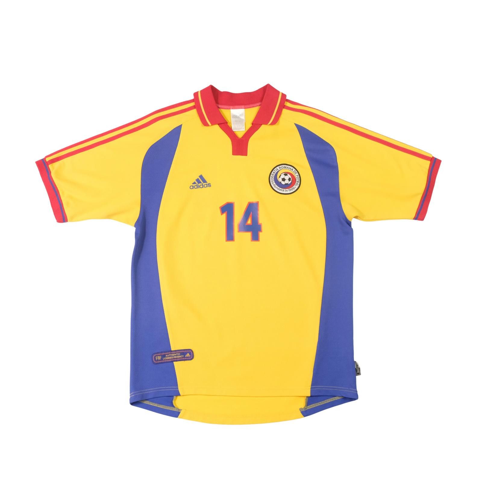 Adidas 2000/02 Romania Home Shirt Adidas Petre (M) Size US M / EU 48-50 / 2 - 2 Thumbnail