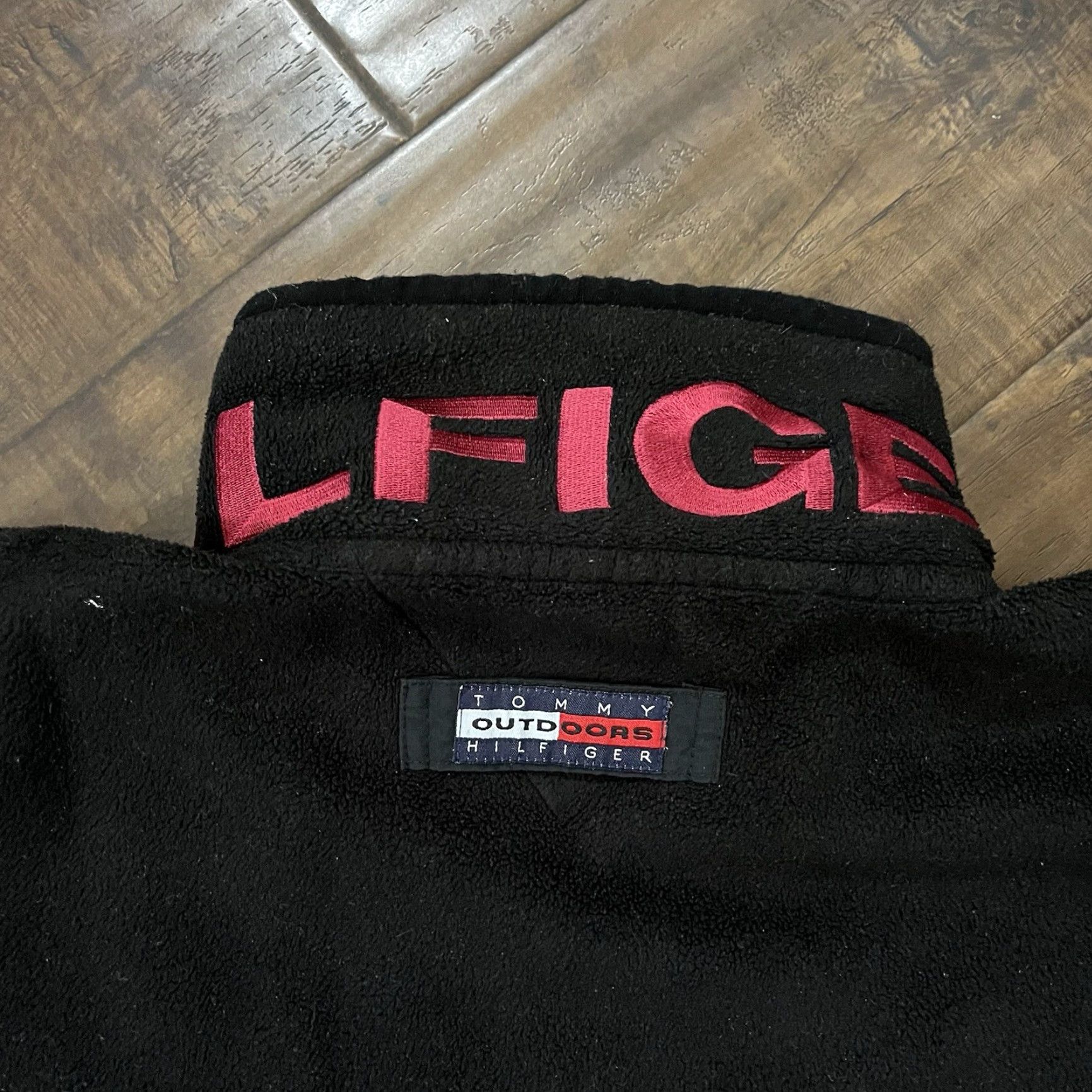 Tommy Hilfiger VTG Tommy Hilfiger Outdoors Big Flag Fleece Quarter Zip Jacket 90s Mens XL Size US XL / EU 56 / 4 - 6 Thumbnail