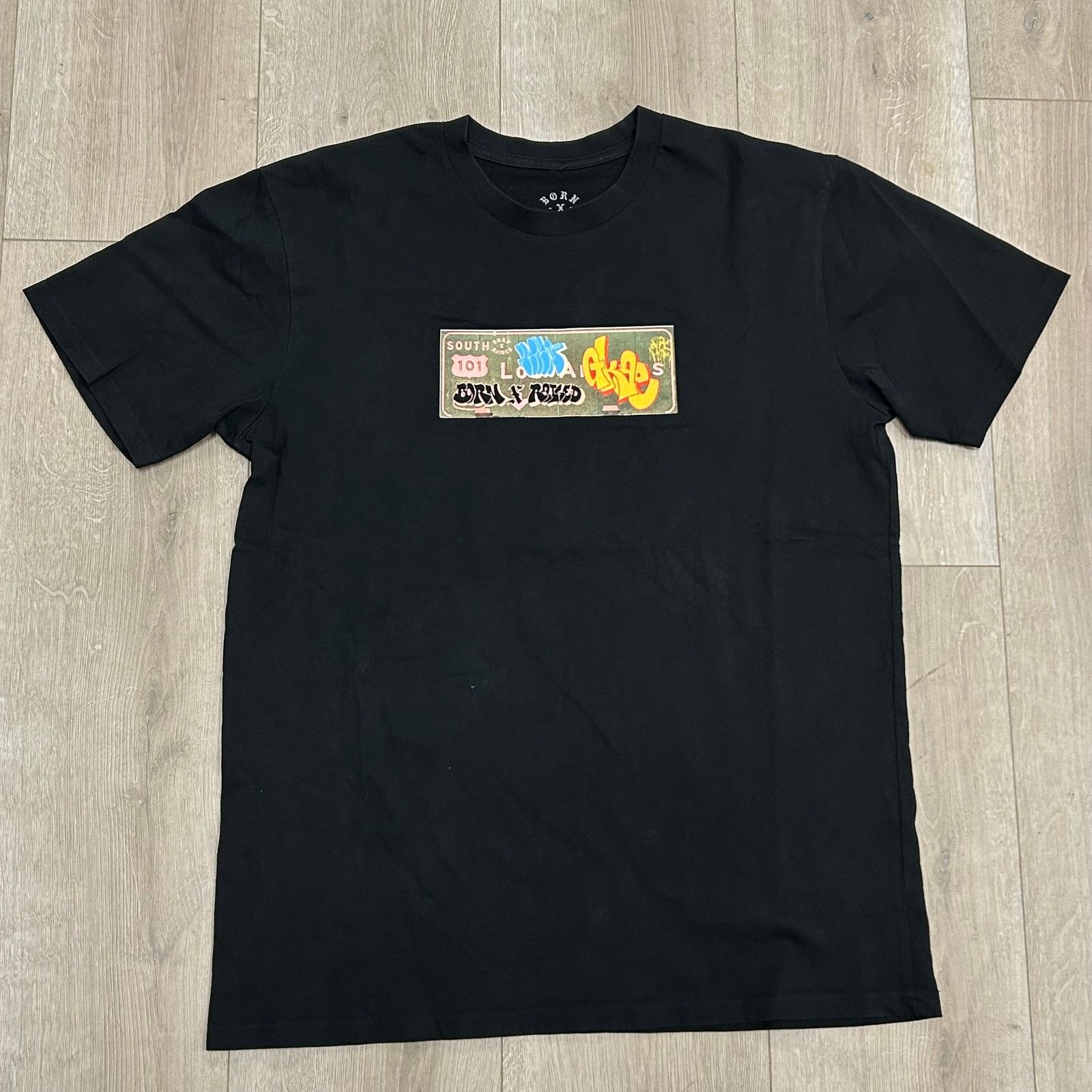 Born X Raised Born X Raised Gkae Freeway Sign Graffiti Black Tee Large L Size US L / EU 52-54 / 3 - 1 Thumbnail