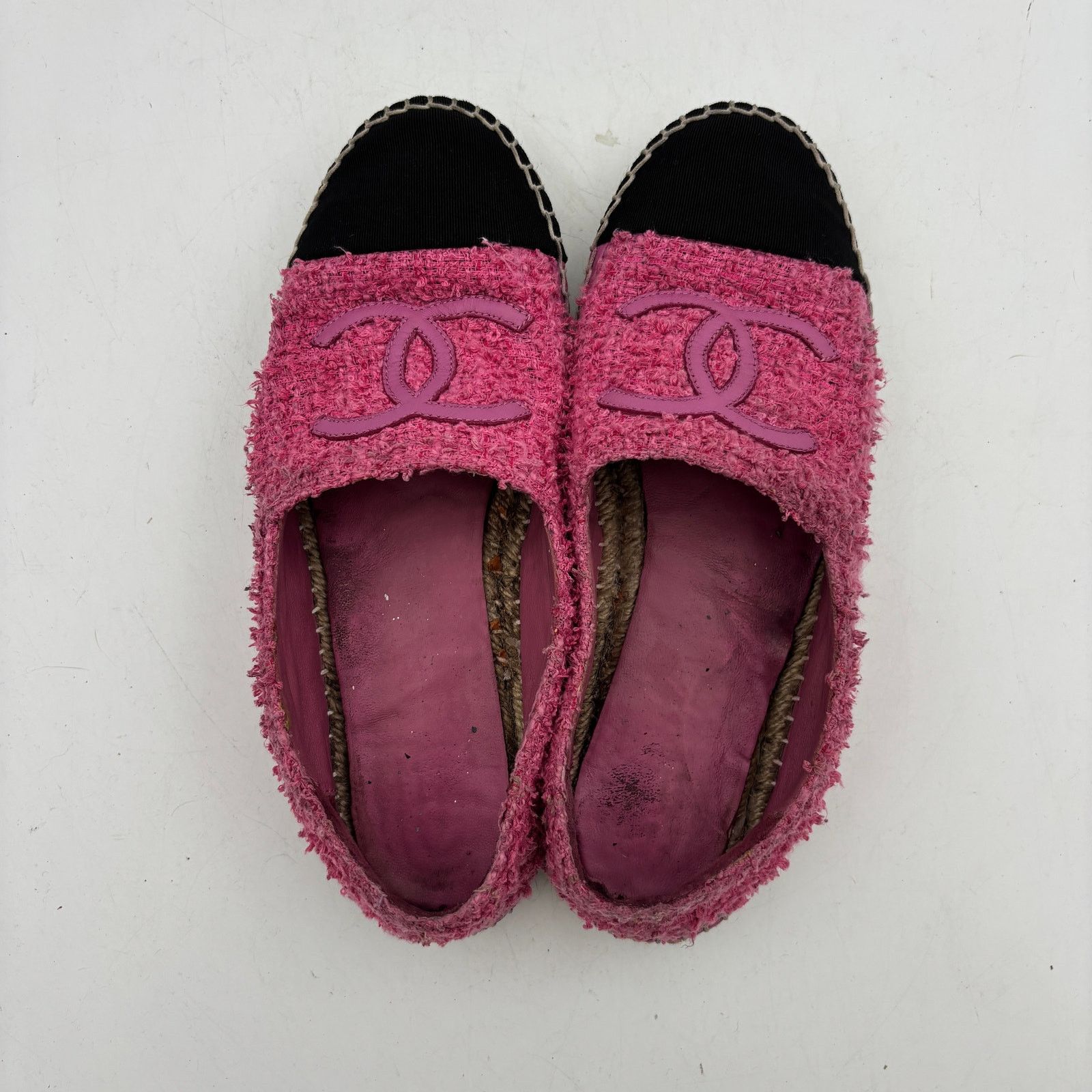 Chanel Chanel CC Pink Tweed Espadrilles Cap Toe Women's 39 US 8 Size US 8 / IT 38 - 5 Thumbnail