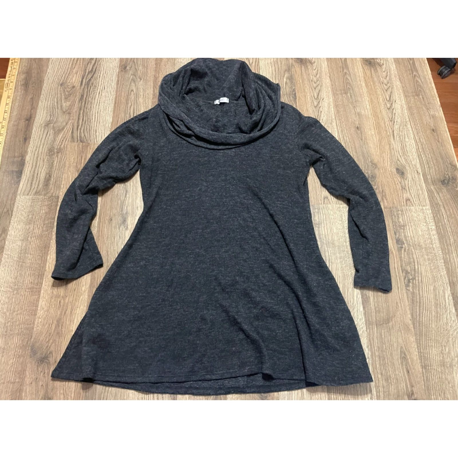 Vintage Doublju Sweater Shirt Women's XL Black Long Sleeve Turtleneck Pullover Casual Knit, Regular Fit, Solid, Fall Spring Summer, Womens Size XL / US 12-14 / IT 48-50 - 2 Thumbnail