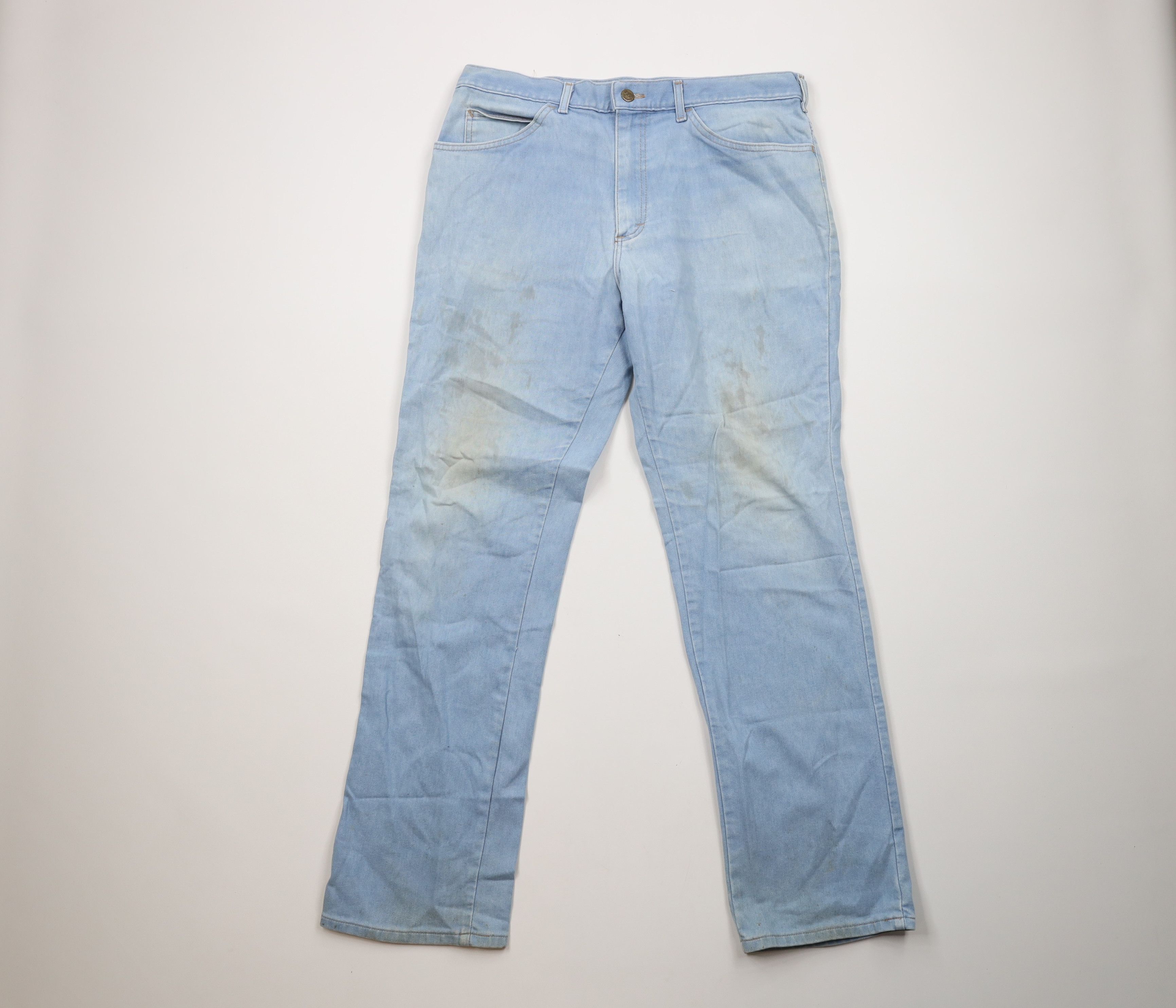 Vintage Vintage 90s Lee Flared Bootcut Denim Jeans Pants Blue USA Size US 34 / EU 50 - 1 Thumbnail