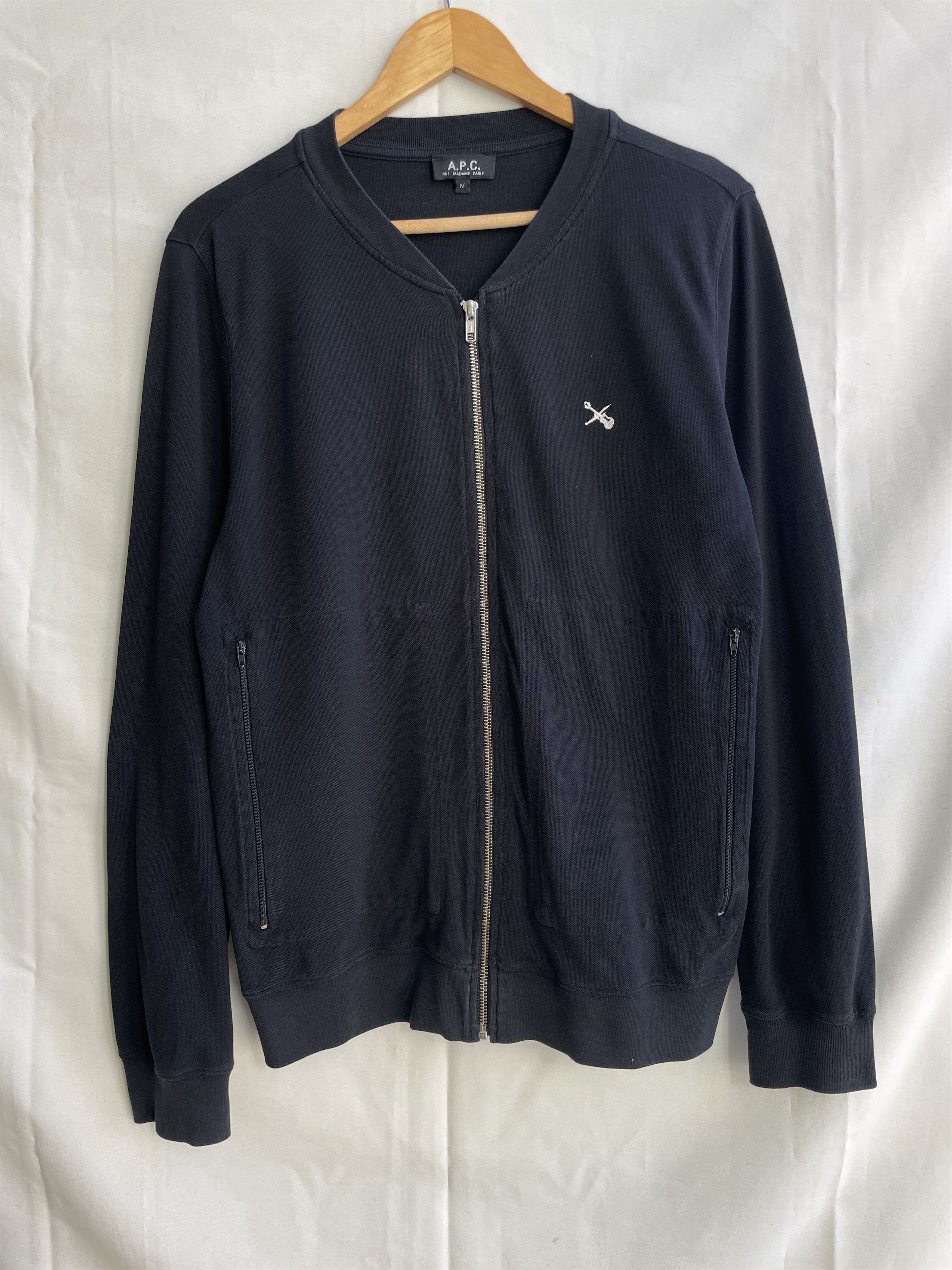 A.P.C. A.P.C. Lightweight Cotton Zip-Up Bomber Cardigan Size M Size US M / EU 48-50 / 2 - 1 Thumbnail