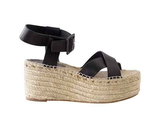 image of Celine Wedge Platform Sandal in Black, Women's (Size 6)