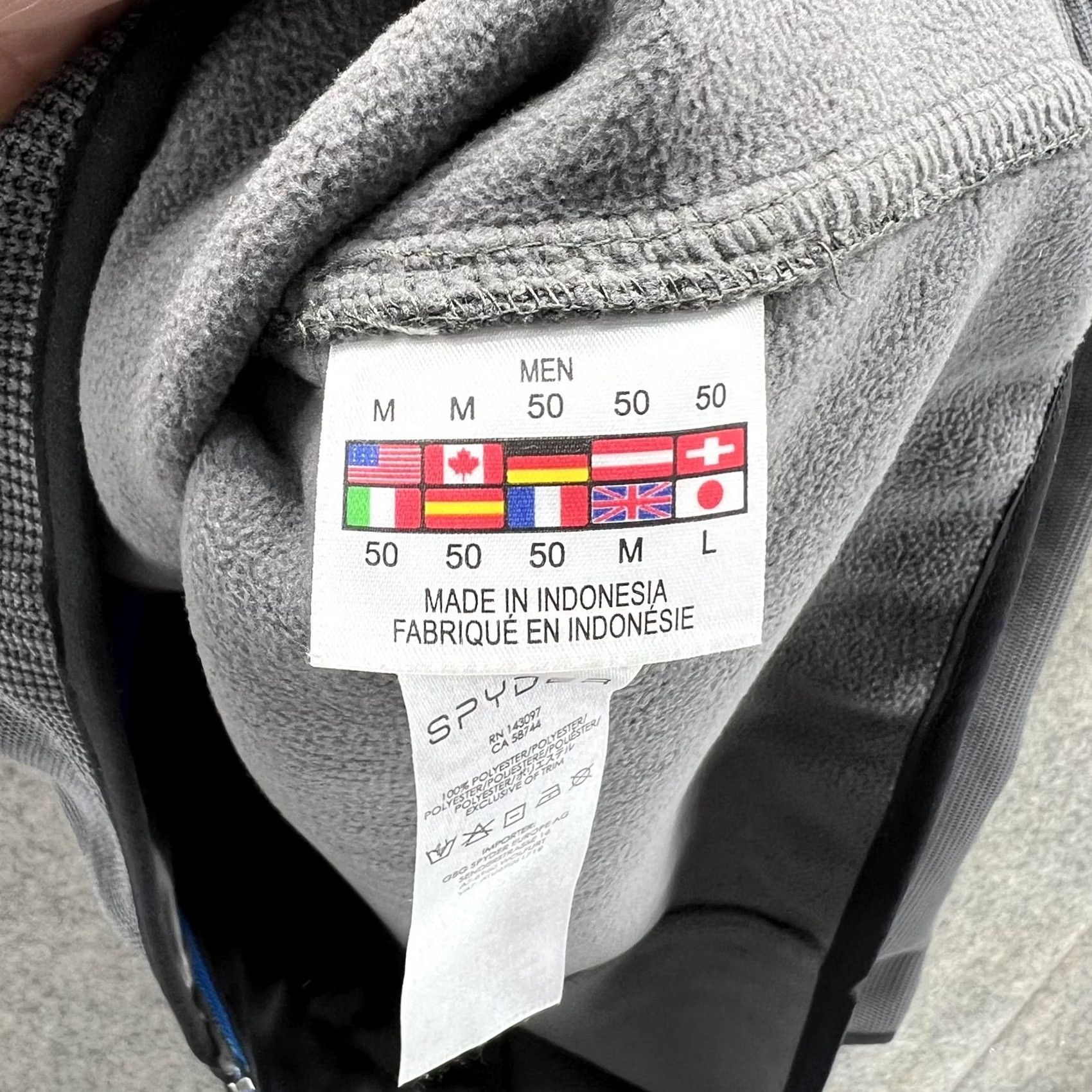Spyder Spyder Jacket Mens Medium Gray Blue Full Zip Fleece Softshell Style 415029 Size US M / EU 48-50 / 2 - 7 Thumbnail