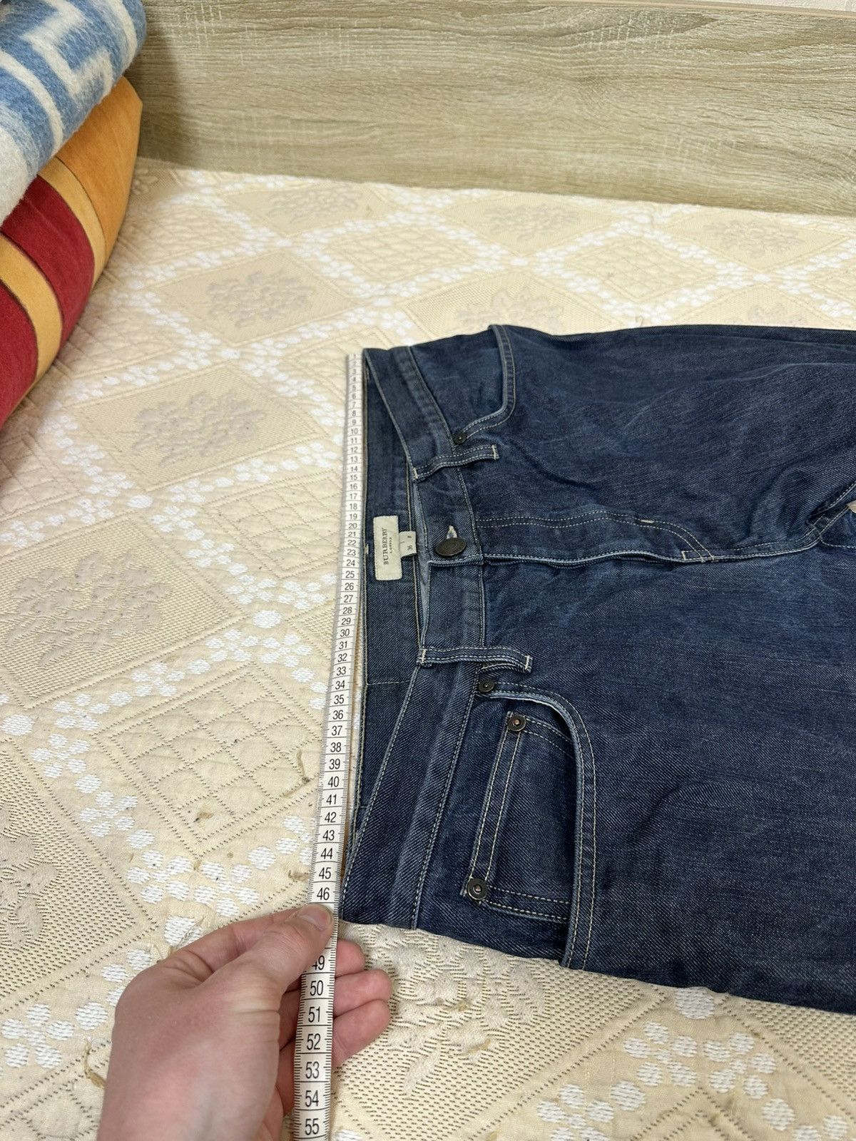 Burberry 🔥 Burberry London Vintage Blue Denim Pants Jeans Trousers Size US 36 / EU 52 - 10 Thumbnail