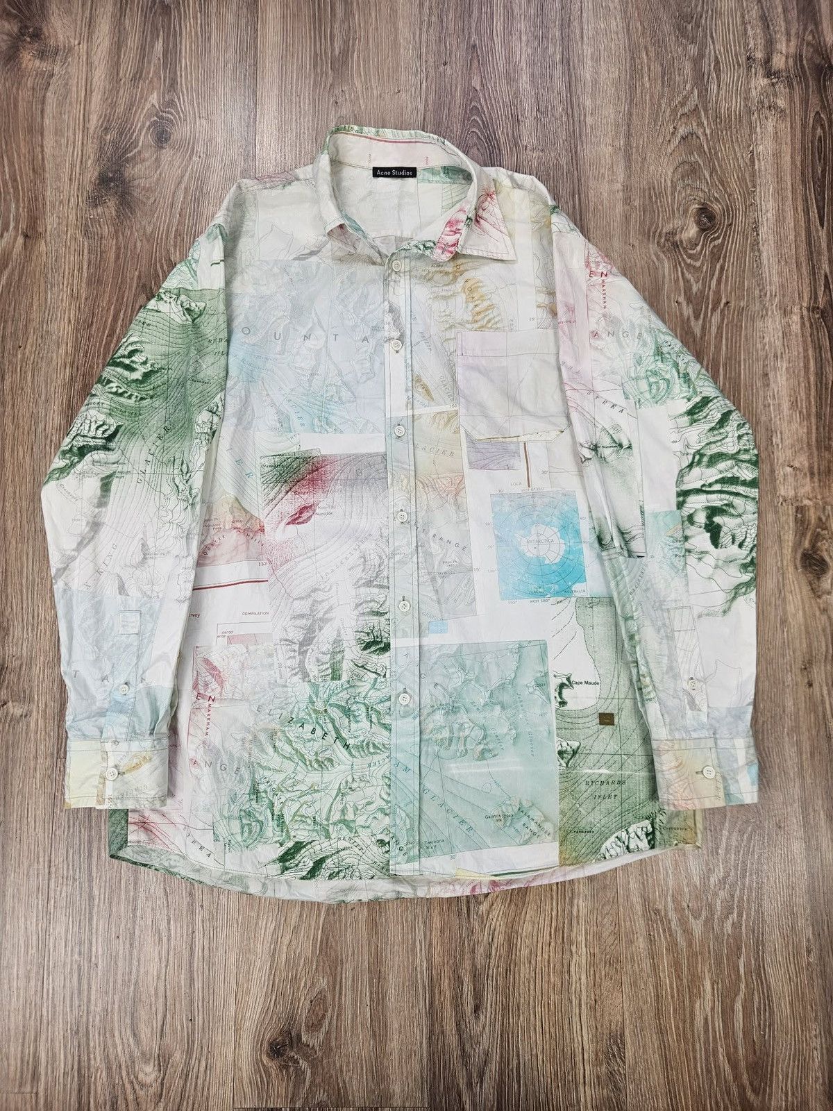 Acne Studios ACNE STUDIOS MAP DRESS SHIRT LONG SLEEVE Size US S / EU 44-46 / 1 - 1 Thumbnail