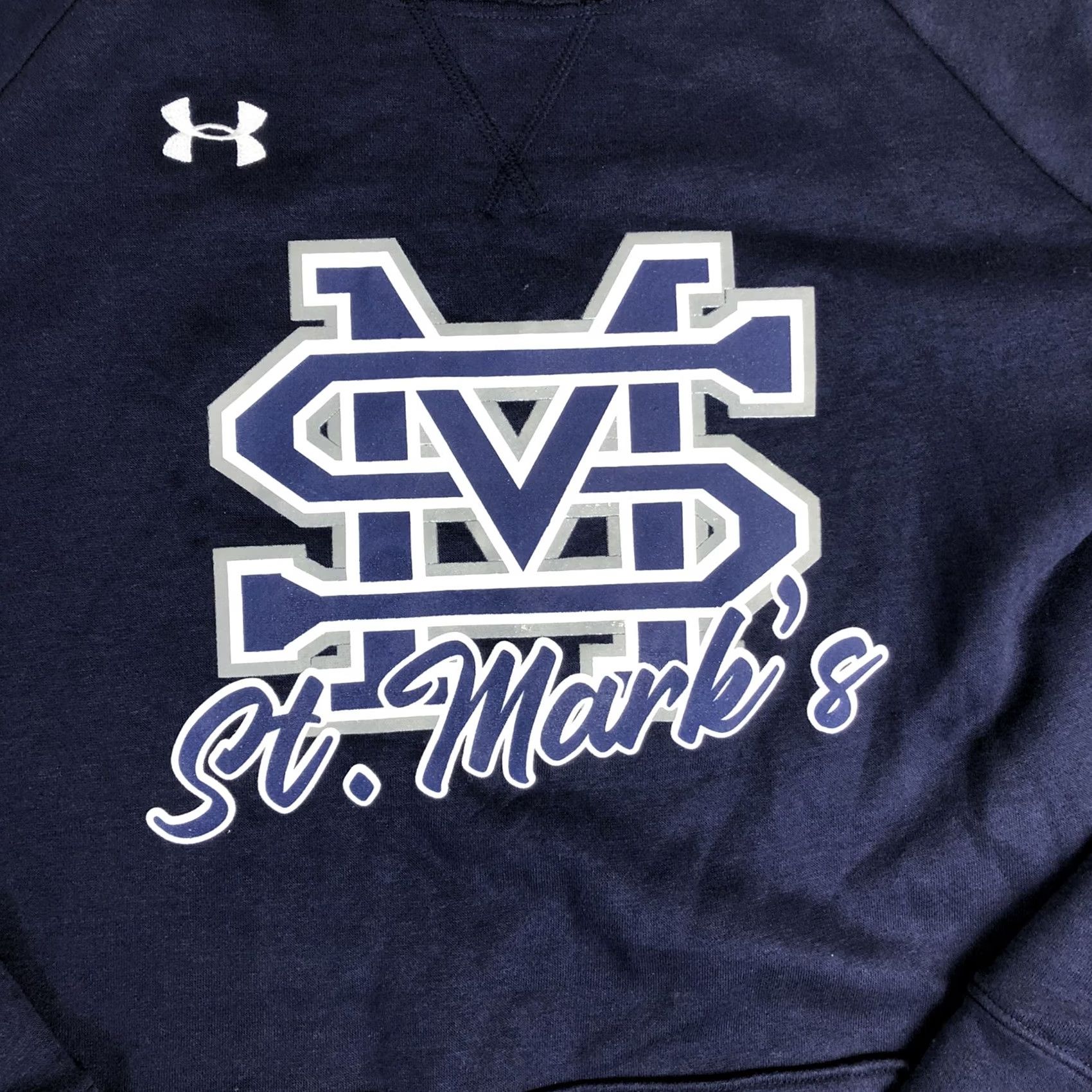 Under Armour Under Armour Sweatshirt Women Crew Neck Fleece Cold Gear Blue Loose Fit Size M Pullover Pockets Size M / US 6-8 / IT 42-44 - 5 Thumbnail