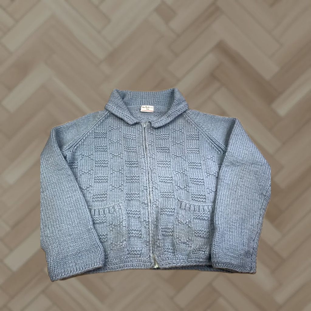 Vintage VINTAGE Knitted Zip Up Jacket Women M Blue Casual Pockets Size M / US 6-8 / IT 42-44 - 1 Thumbnail