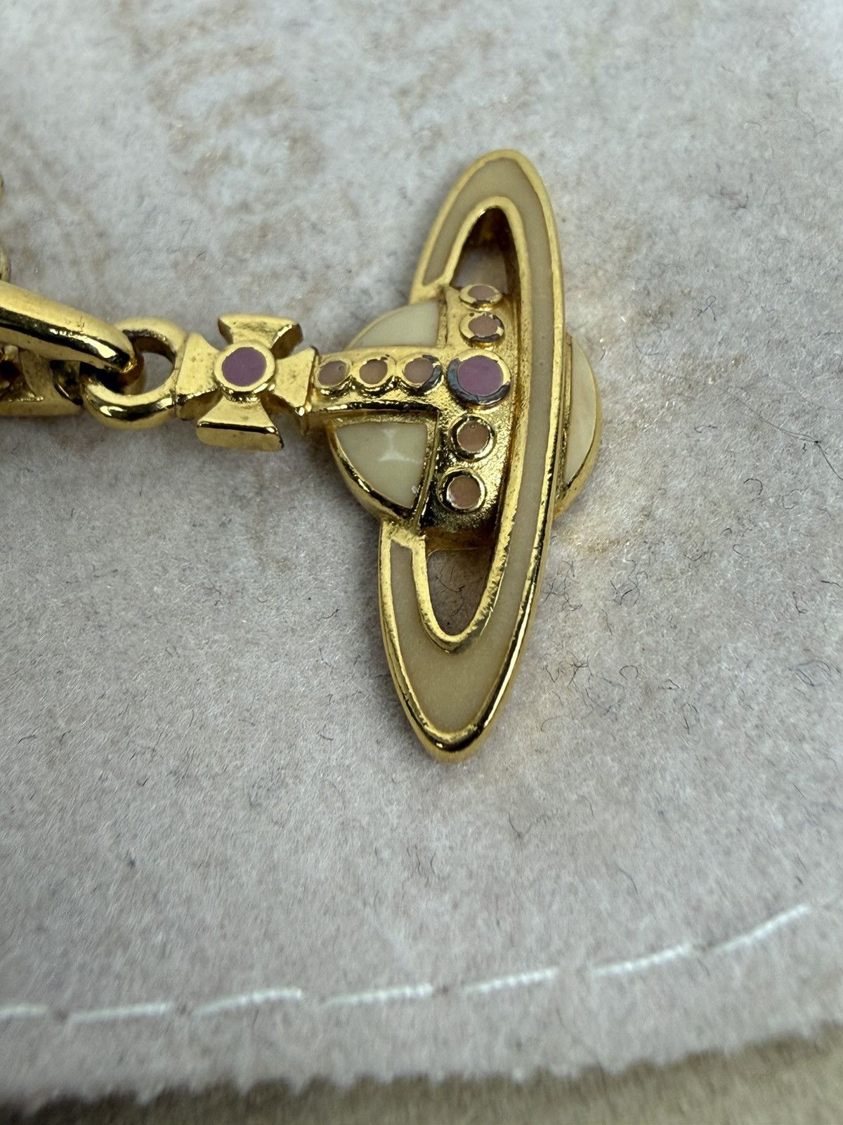Vivienne Westwood Vintage Vivienne Westwood Enamel Orb Pendant Necklace Gold Size ONE SIZE - 4 Thumbnail