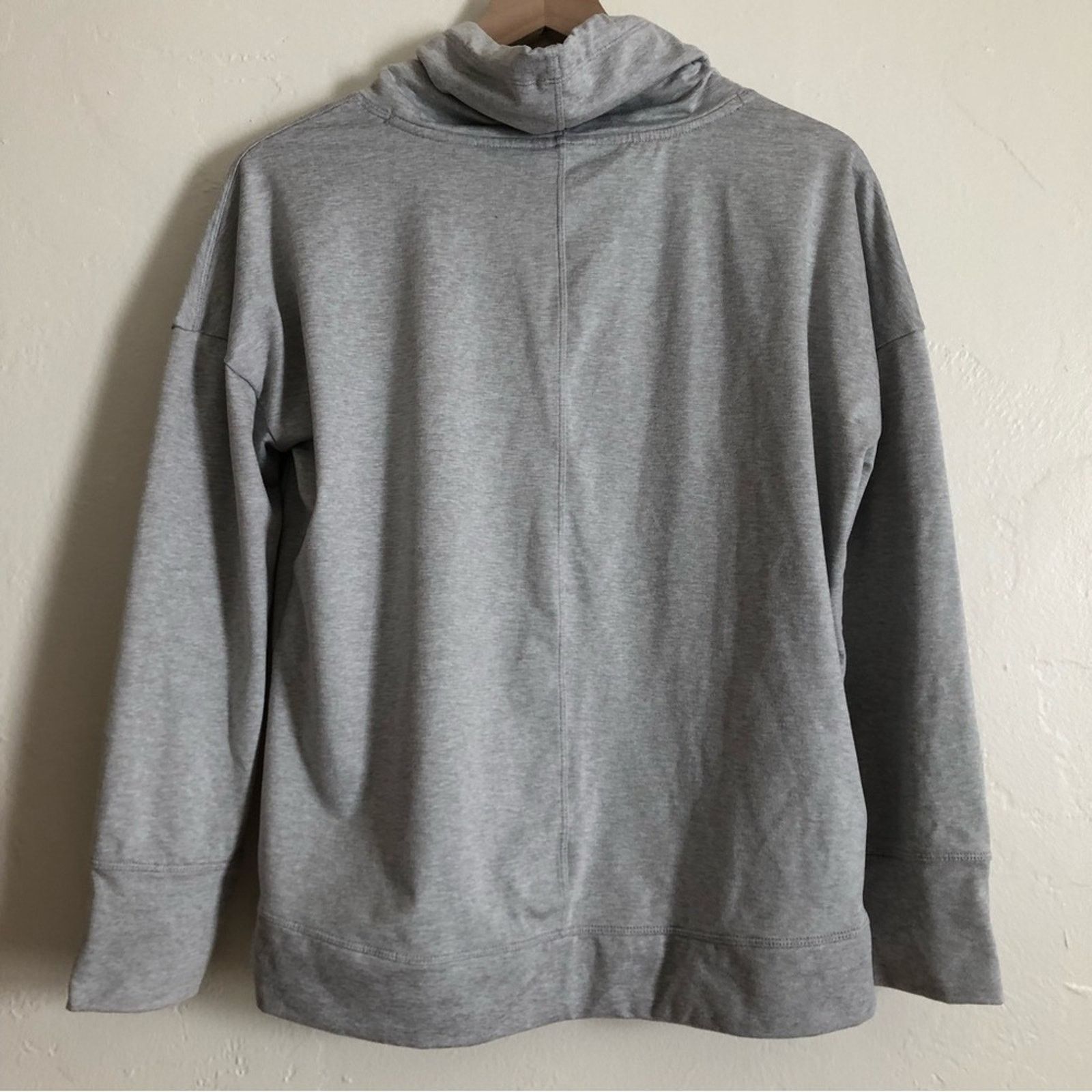 Other Apana Athletic Activewear Gray Drawstring Cowl Neck Sweater Size M / US 6-8 / IT 42-44 - 6 Thumbnail