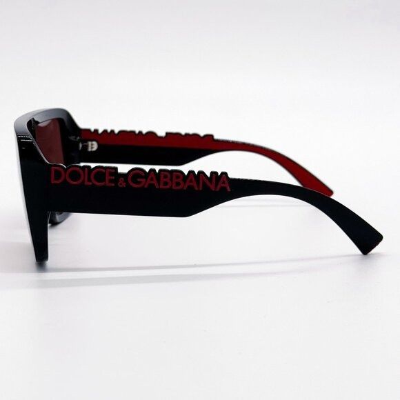 Dolce & Gabbana NEW DOLCE&GABBANA SUNGLASSES DG6204 501/75 BLACK RED WOMEN E Size ONE SIZE - 6 Thumbnail